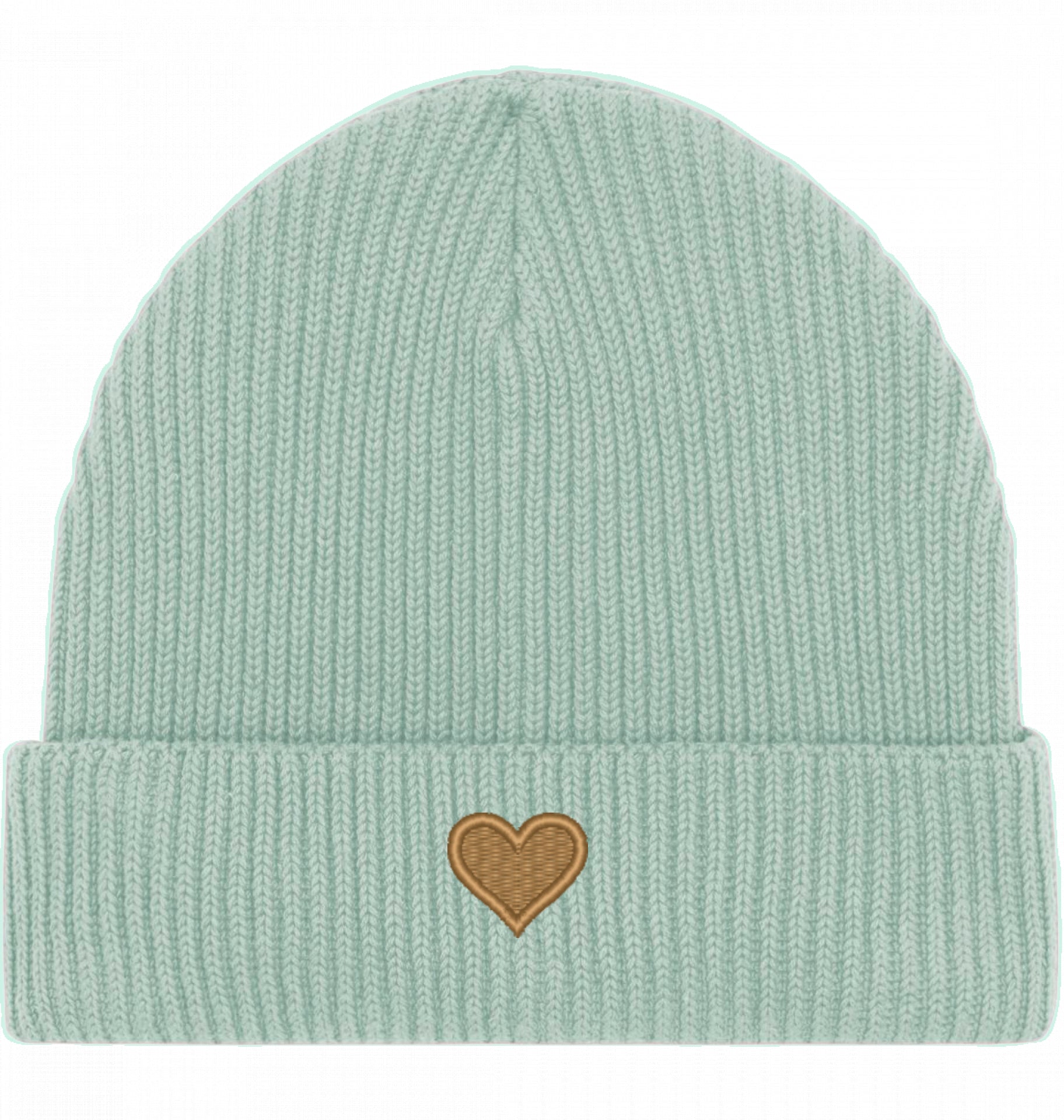 Herz aus Gold - Fisherman-Beanie