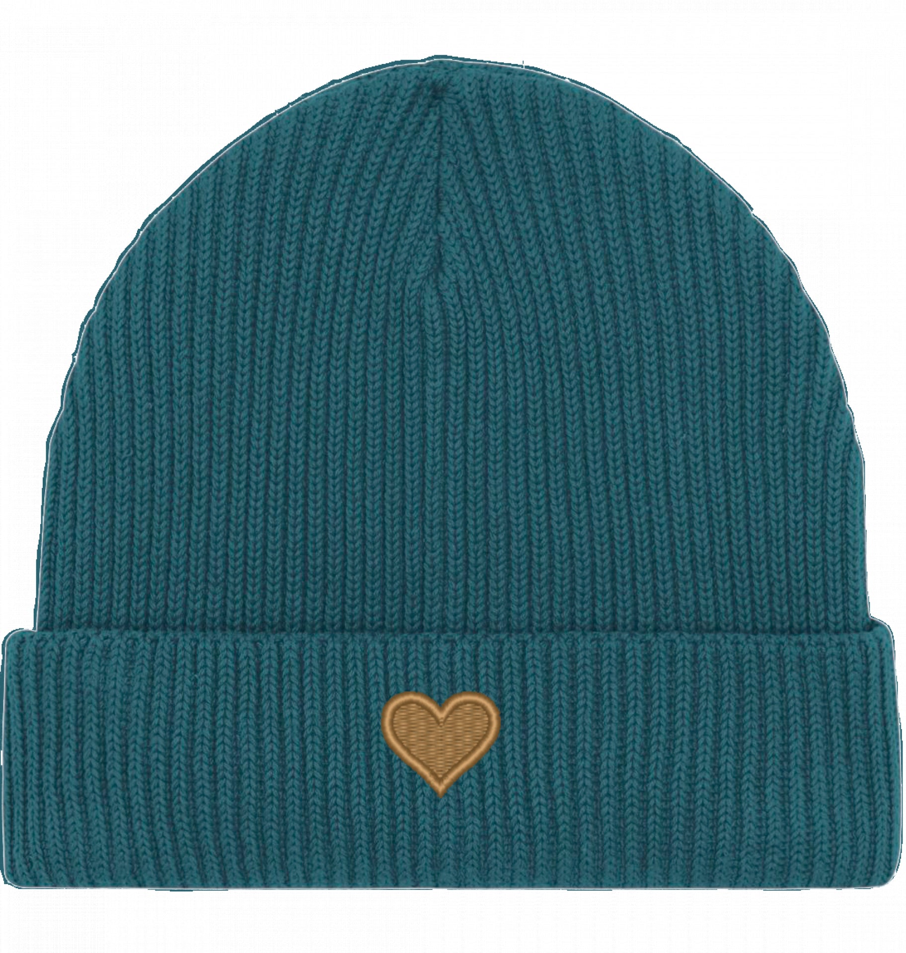 Herz aus Gold - Fisherman-Beanie