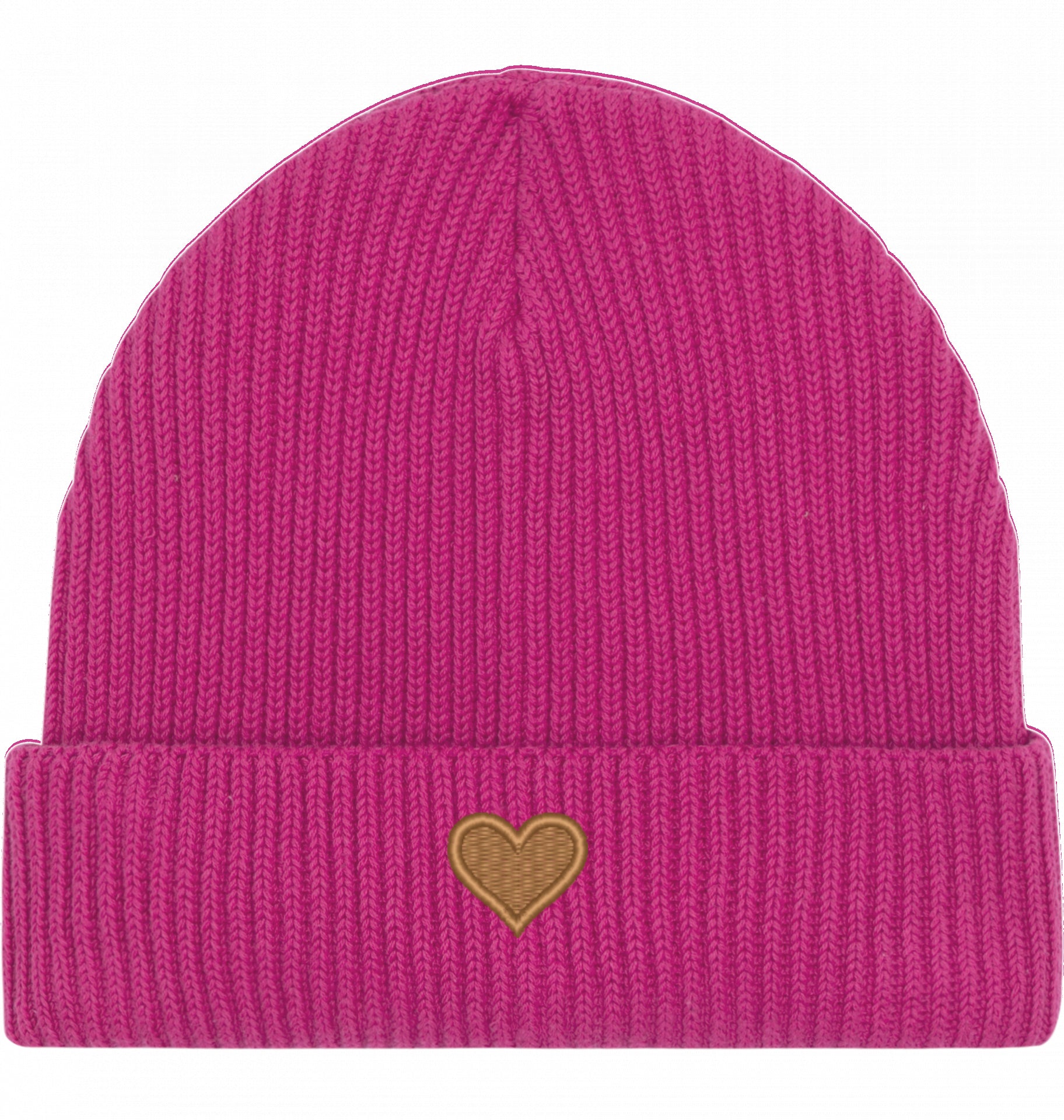Herz aus Gold - Fisherman-Beanie