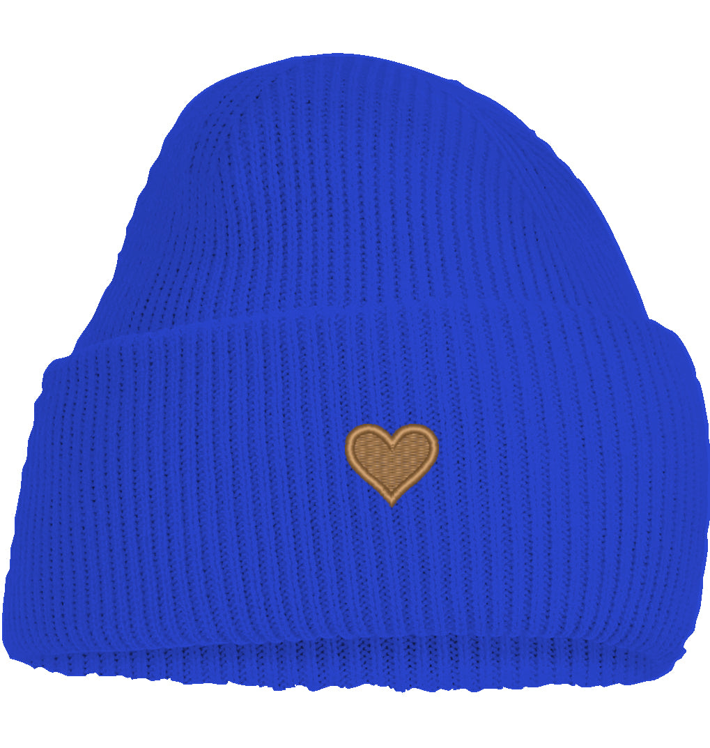Herz aus Gold - Deep Cuffed Beanie