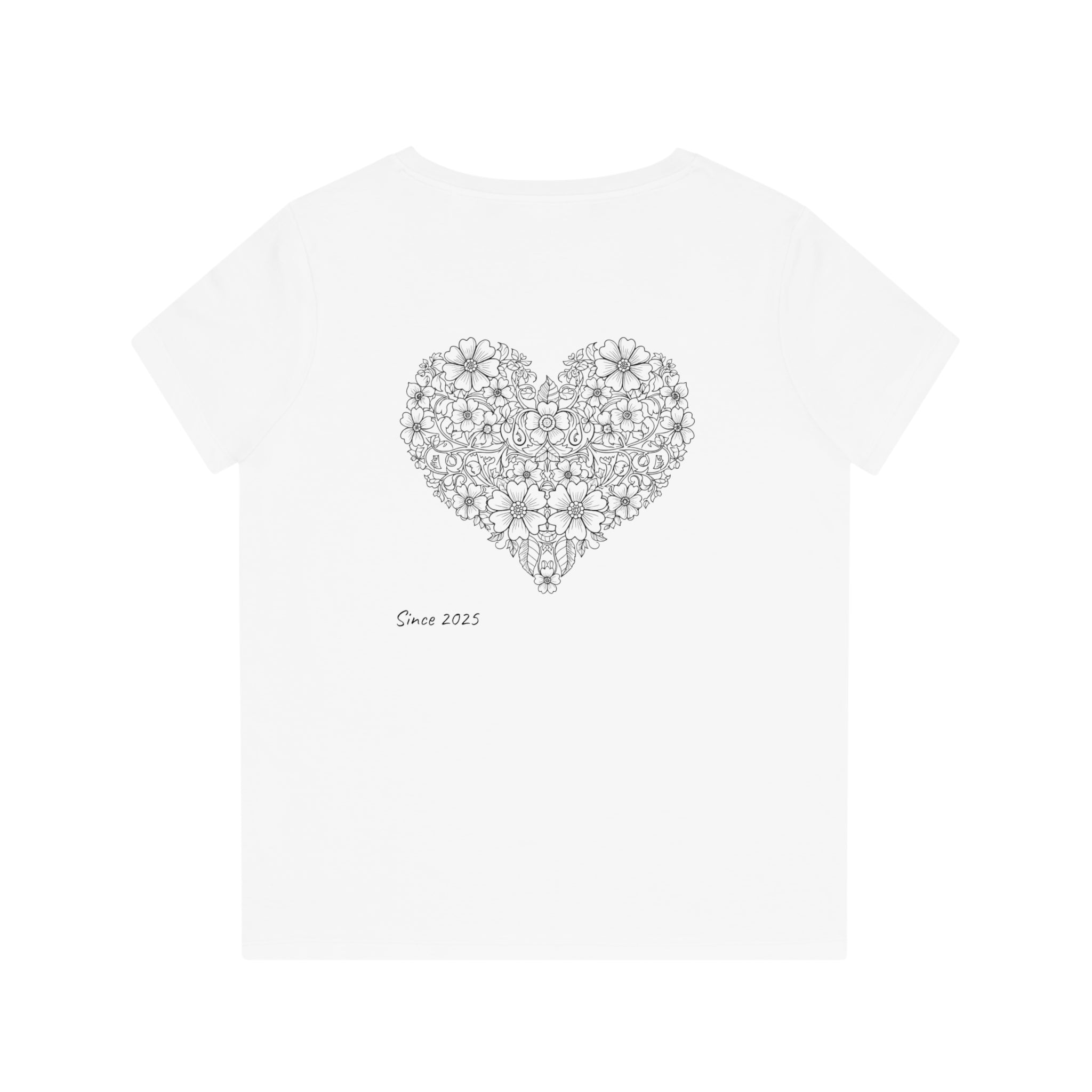 Frauen V-Neck Shirt Herz