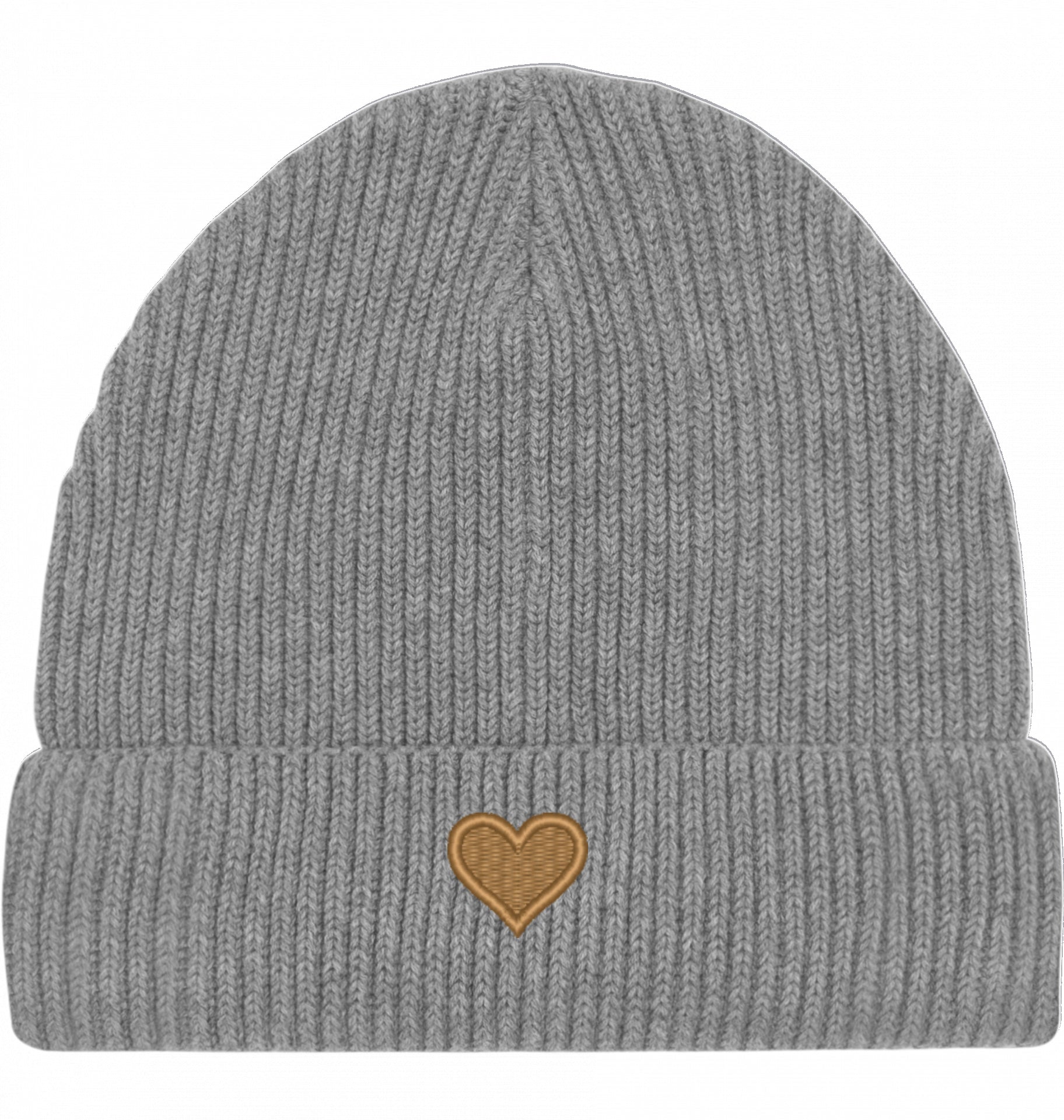 Herz aus Gold - Fisherman-Beanie