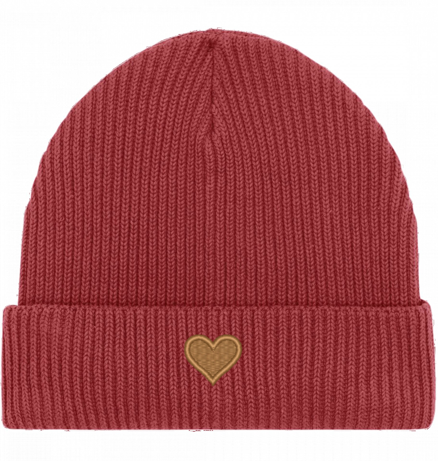 Herz aus Gold - Fisherman-Beanie