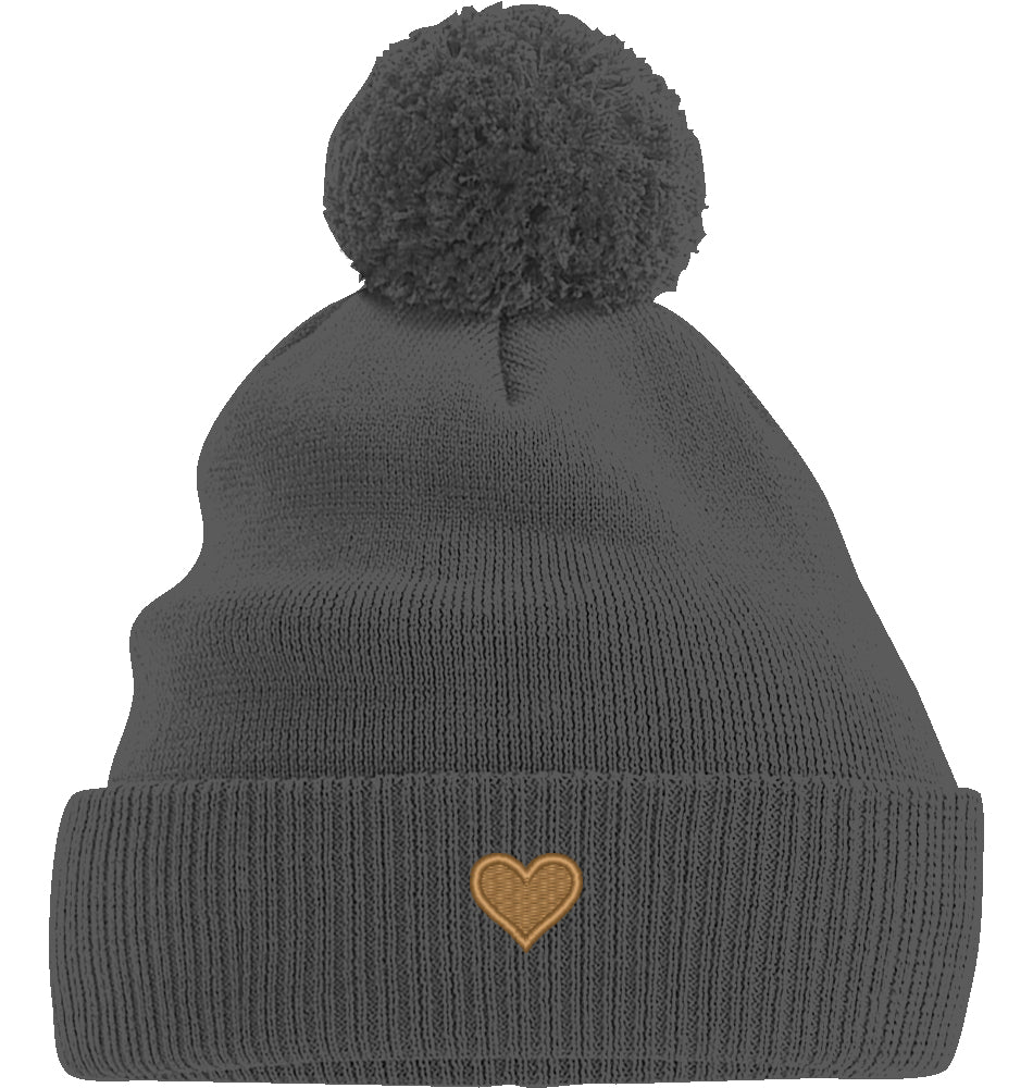 Herz aus Gold - Bommelmütze