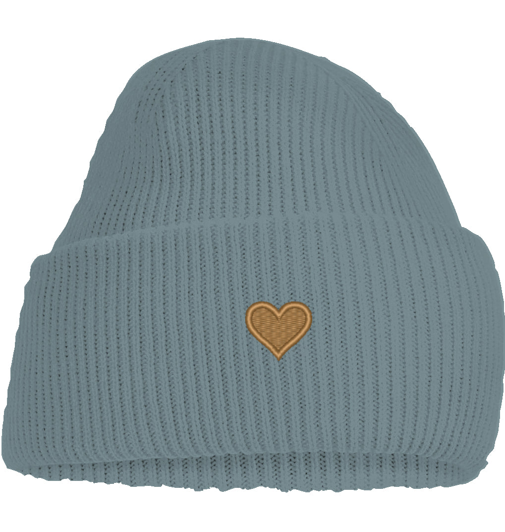 Herz aus Gold - Deep Cuffed Beanie