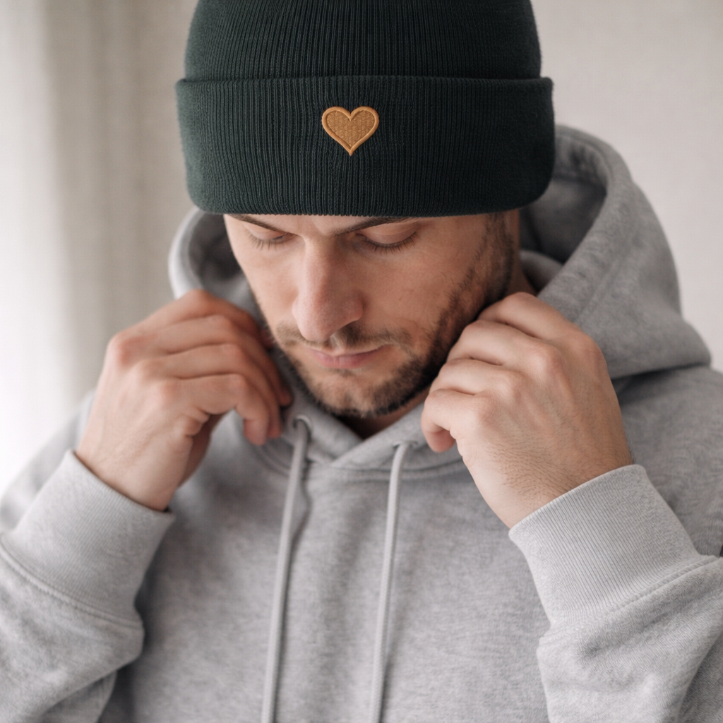 Herz aus Gold - Beanie