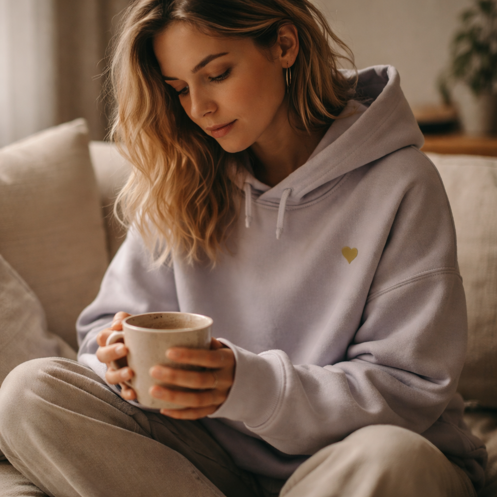 Womens Boxcut Hoodie - Herz aus Gold