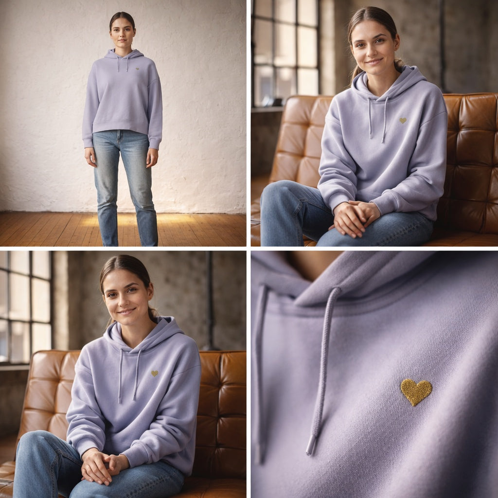 Womens Boxcut Hoodie - Herz aus Gold