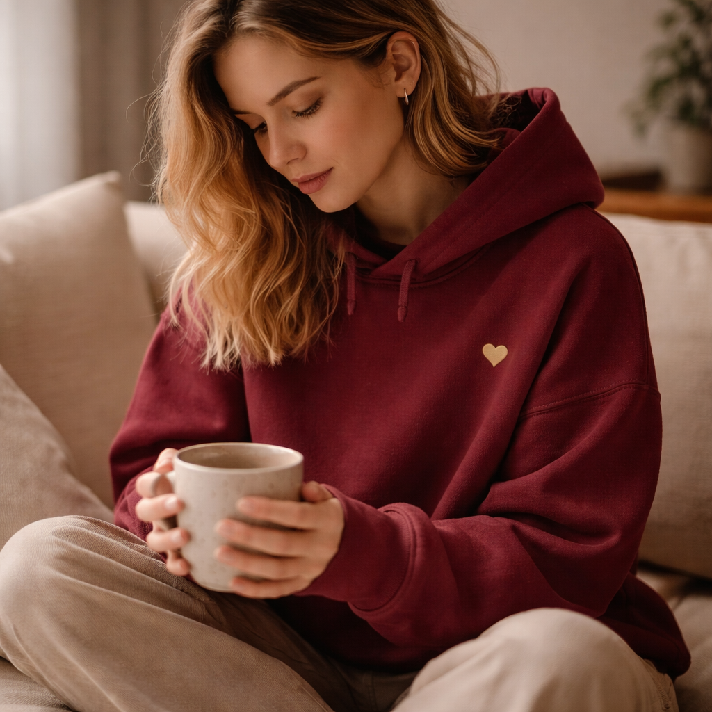 Womens Boxcut Hoodie - Herz aus Gold