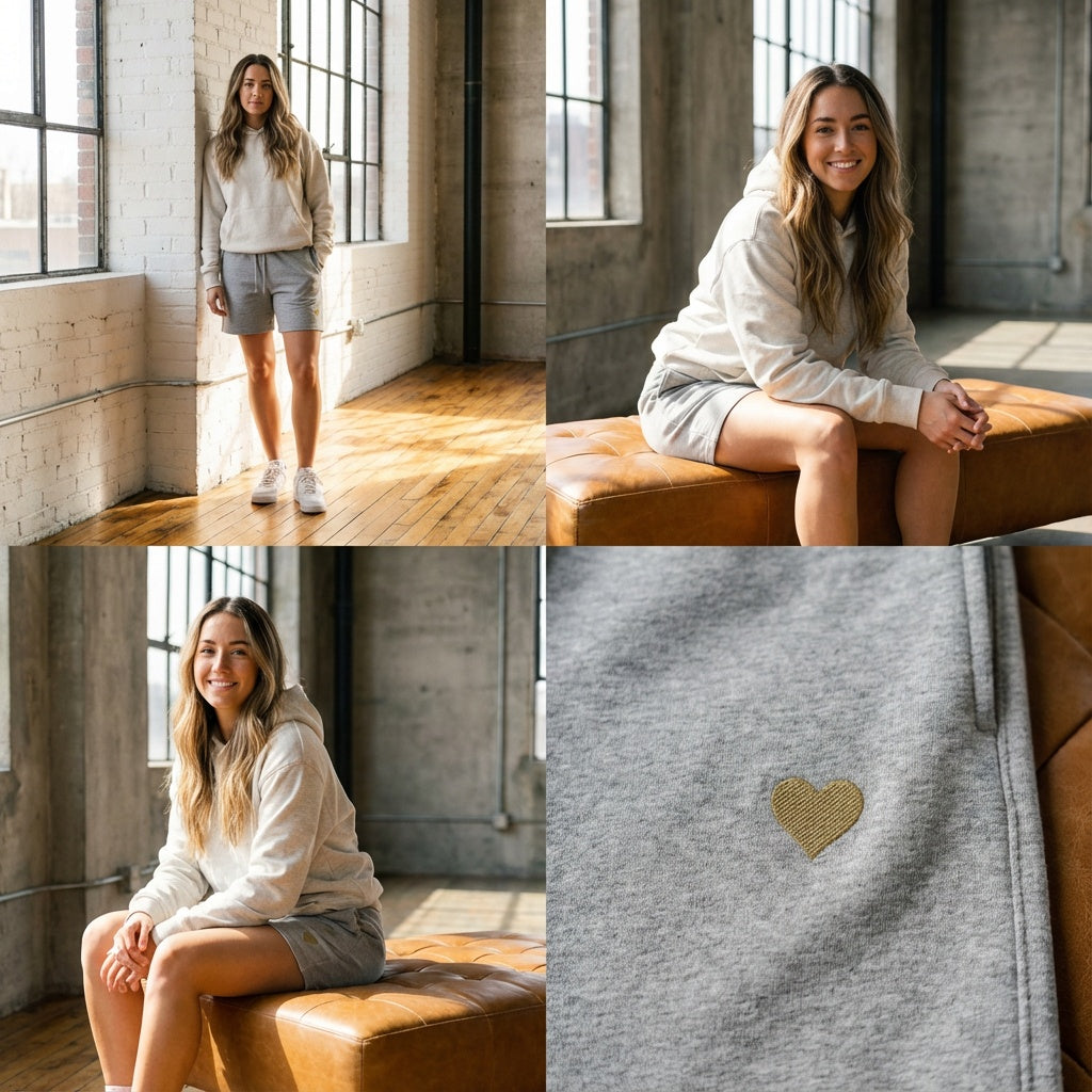 Jogger Shorts - Herz aus Gold