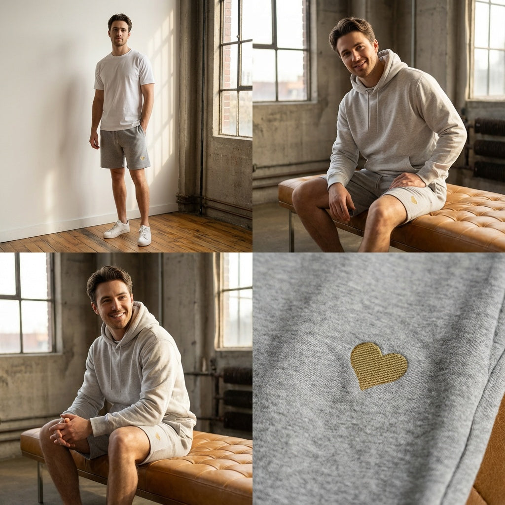 Jogger Shorts - Herz aus Gold