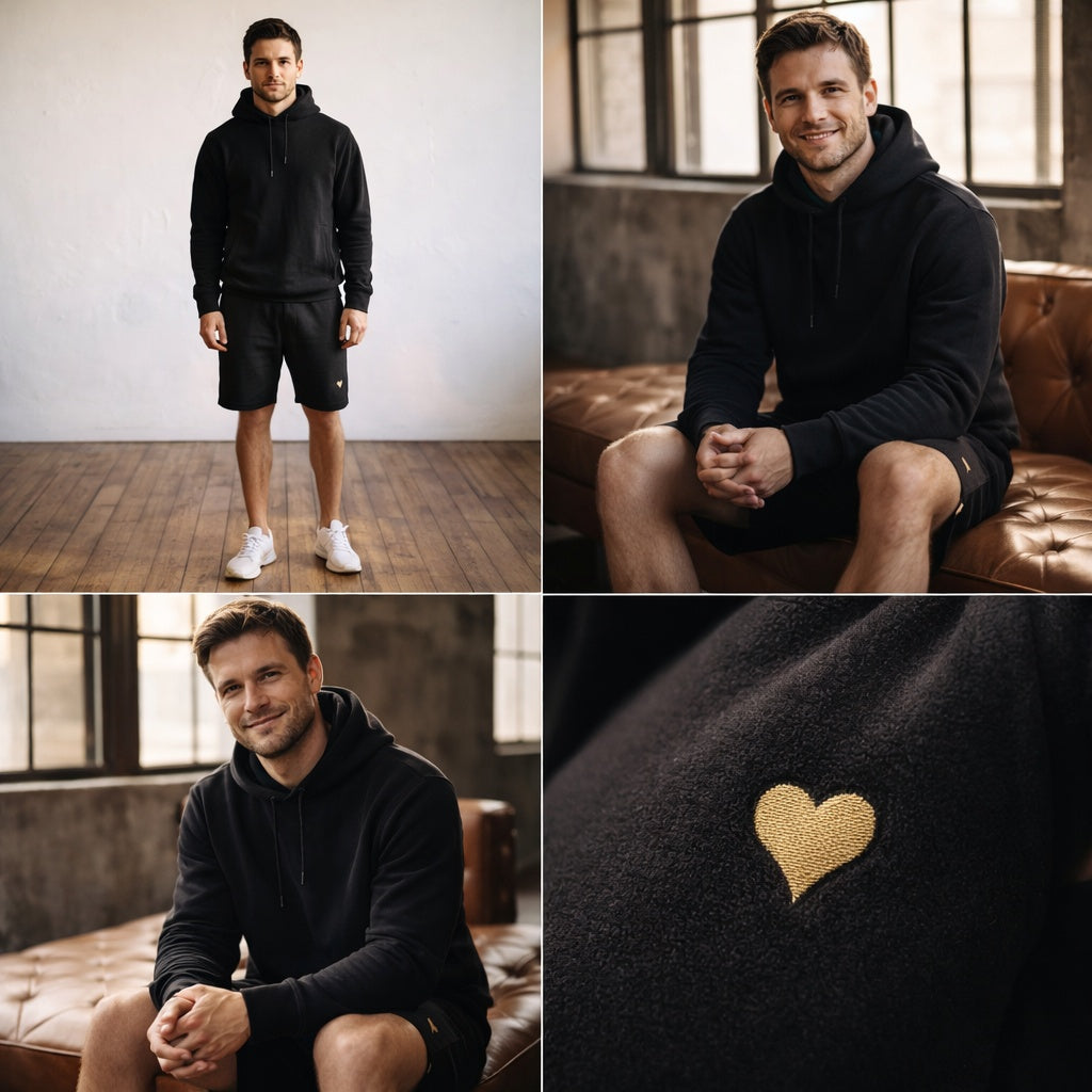 Jogger Shorts - Herz aus Gold