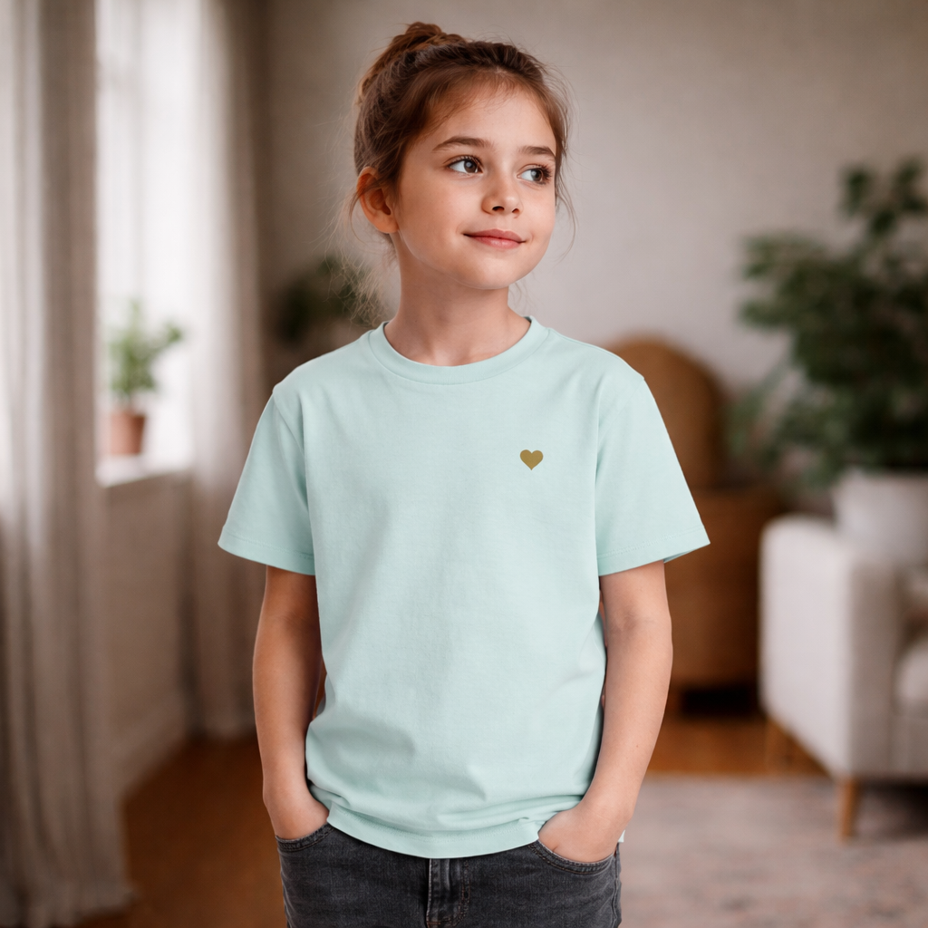 Kids Shirt - Herz aus Gold