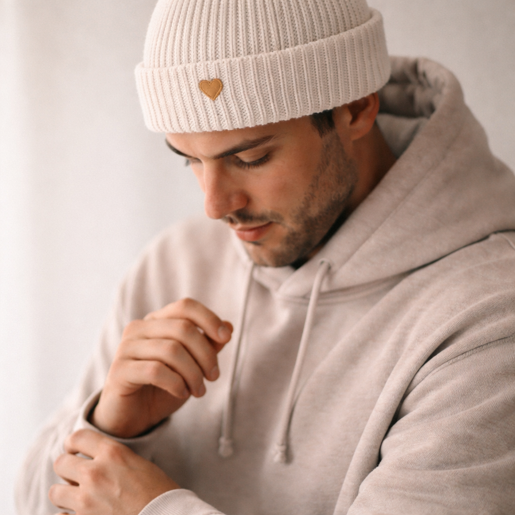 Herz aus Gold - Short Beanie