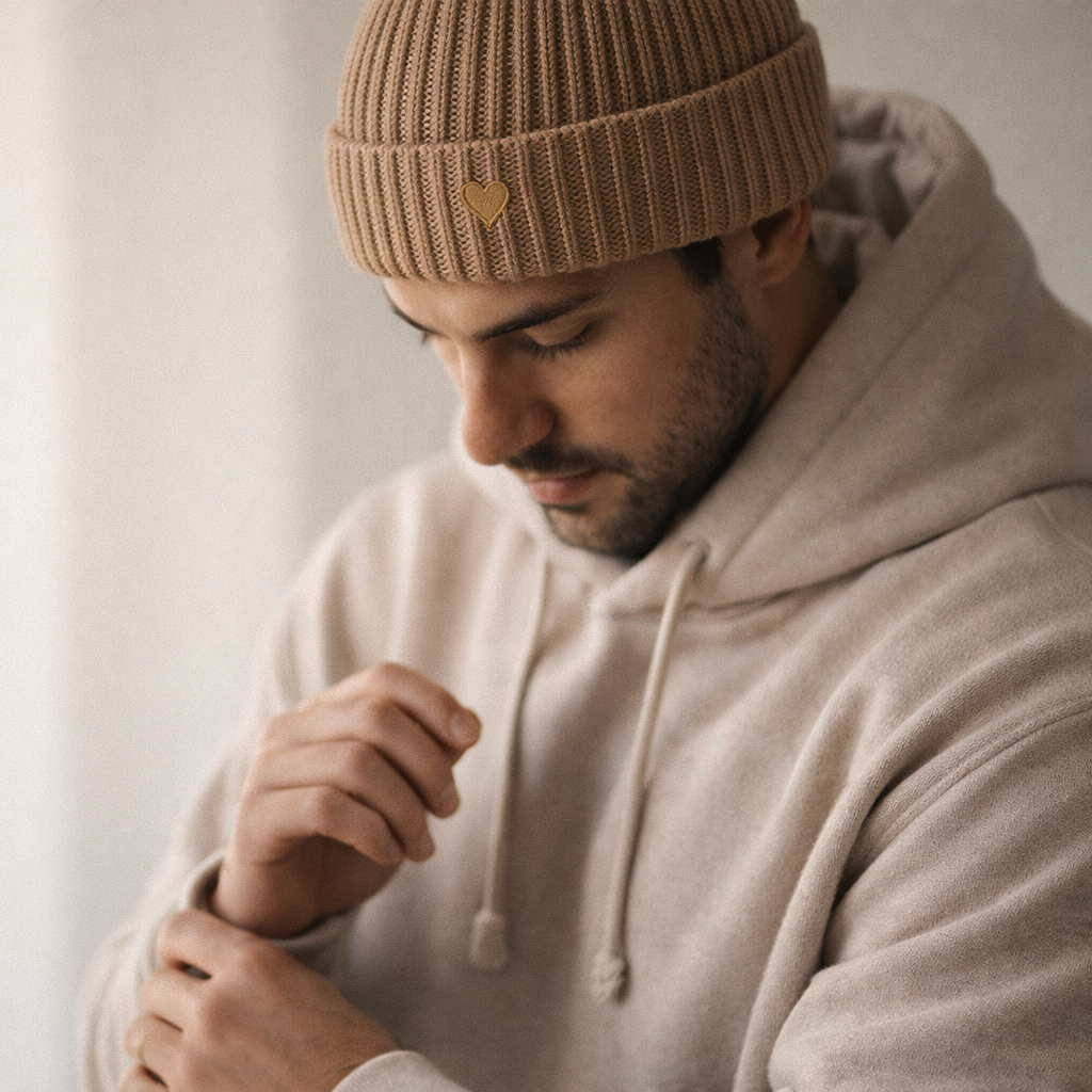 Herz aus Gold - Short Beanie