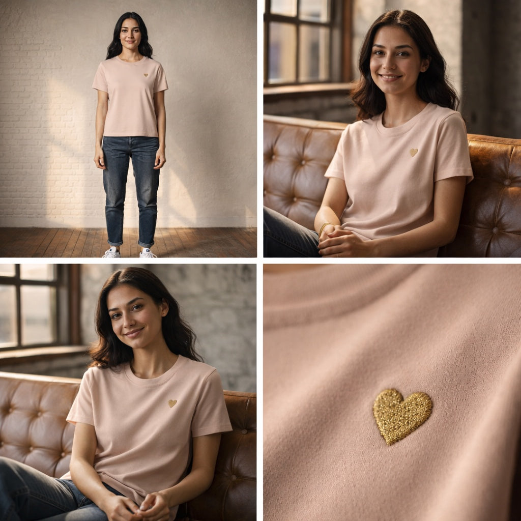 Ladies Shirt - Herz aus Gold