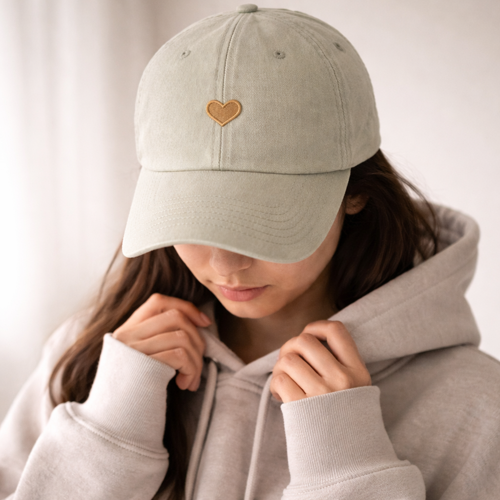 Herz aus Gold - Vintage-Cap
