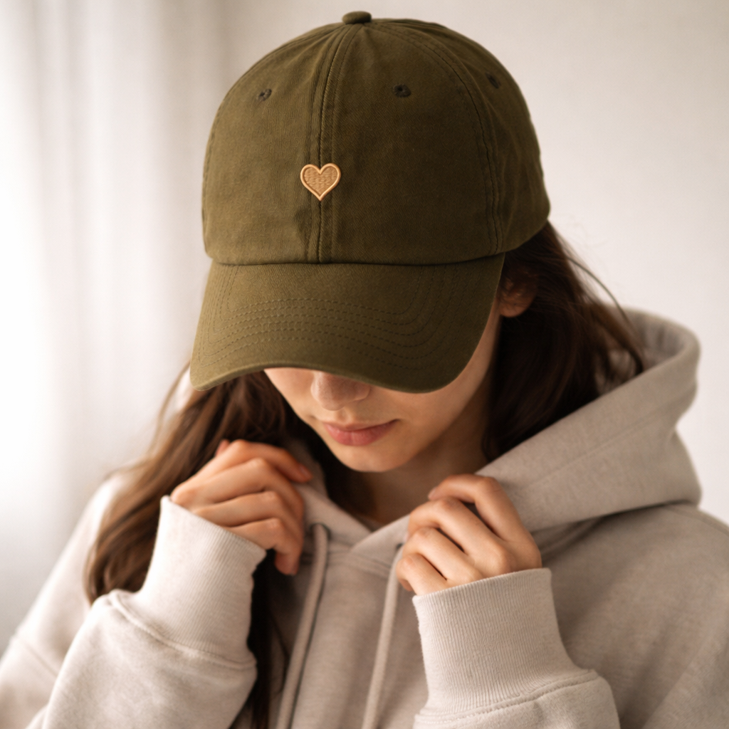 Herz aus Gold - Vintage-Cap