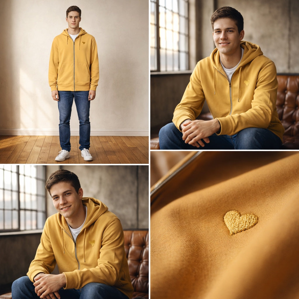 Relaxed Zipper - Herz aus Gold