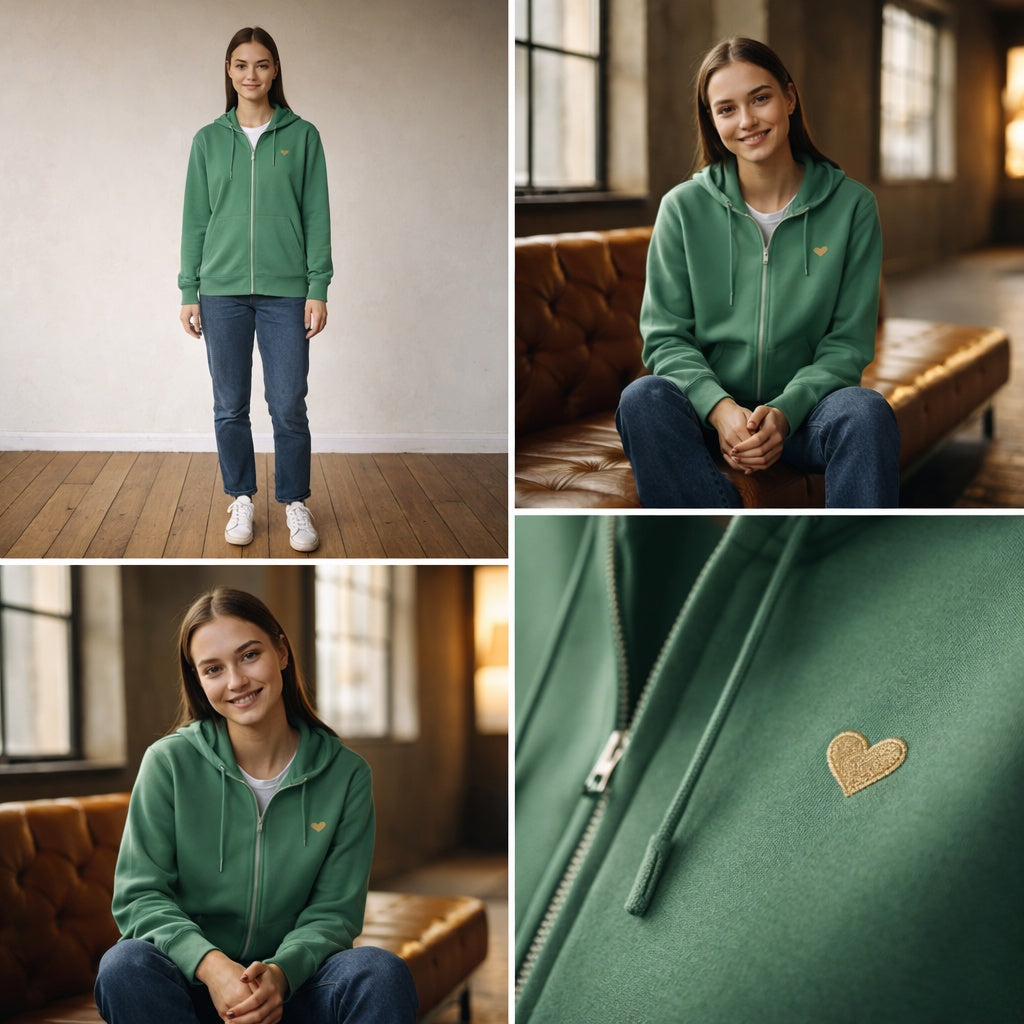 Relaxed Zipper - Herz aus Gold