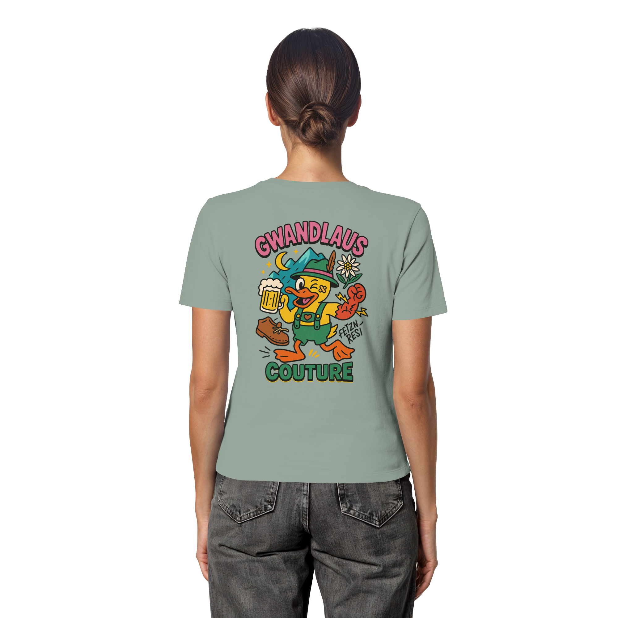 Crazy Duck - Fitted Ladies Organic Shirt