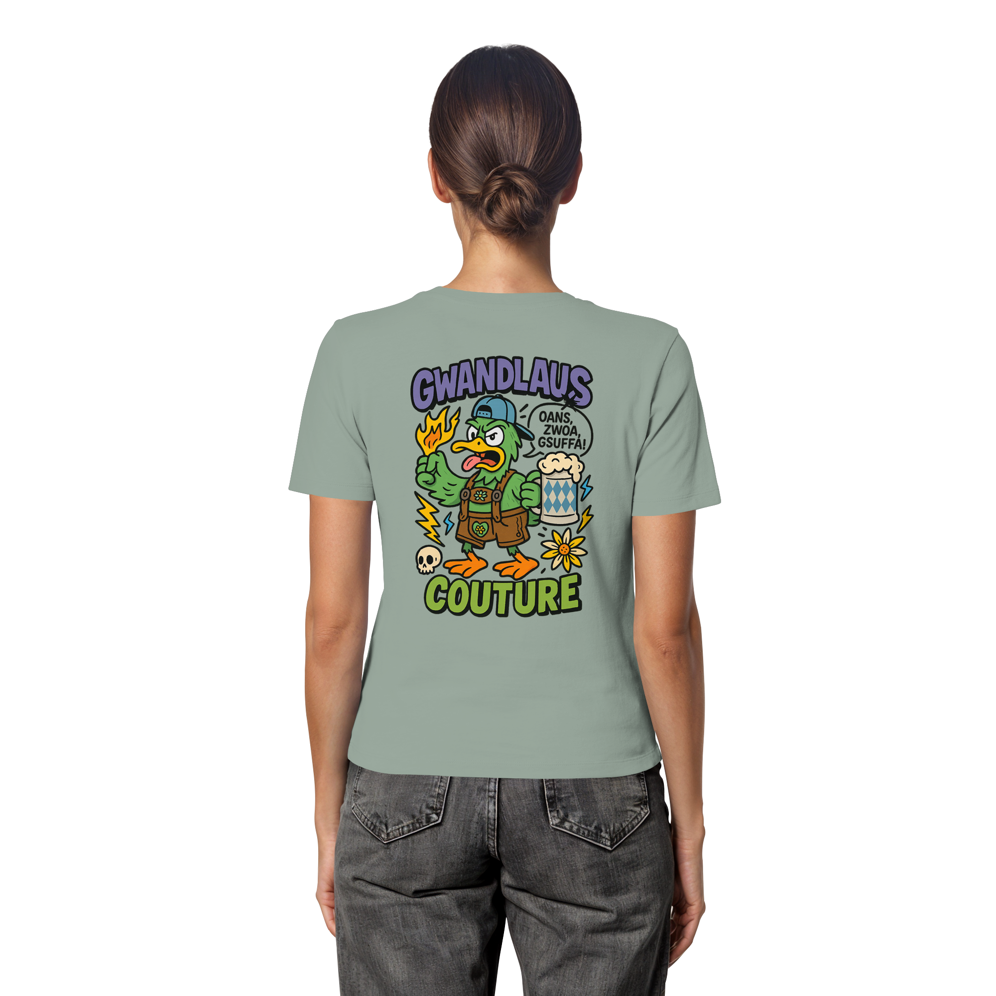 Ente süßsauer - Fitted Ladies Organic Shirt