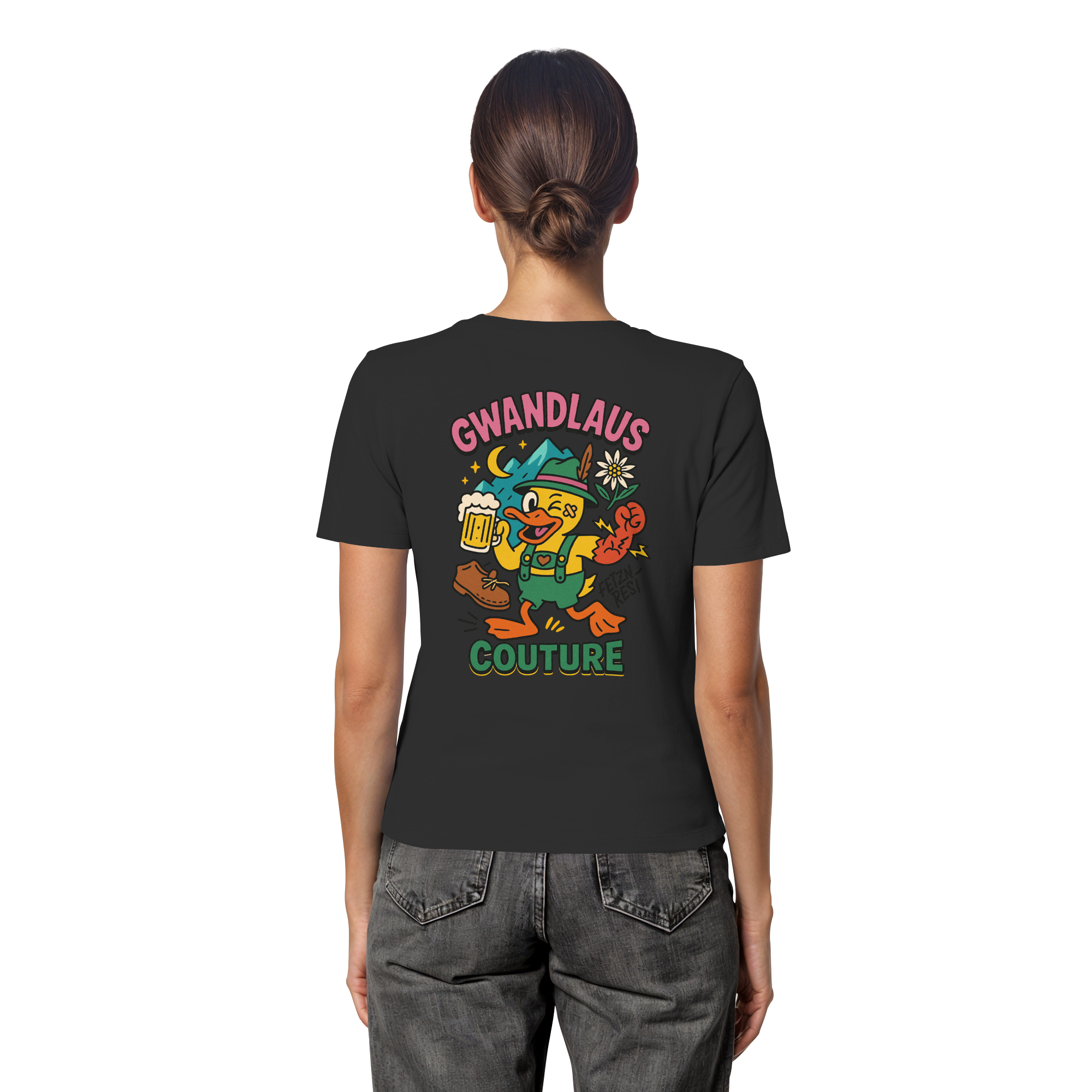 Crazy Duck - Fitted Ladies Organic Shirt