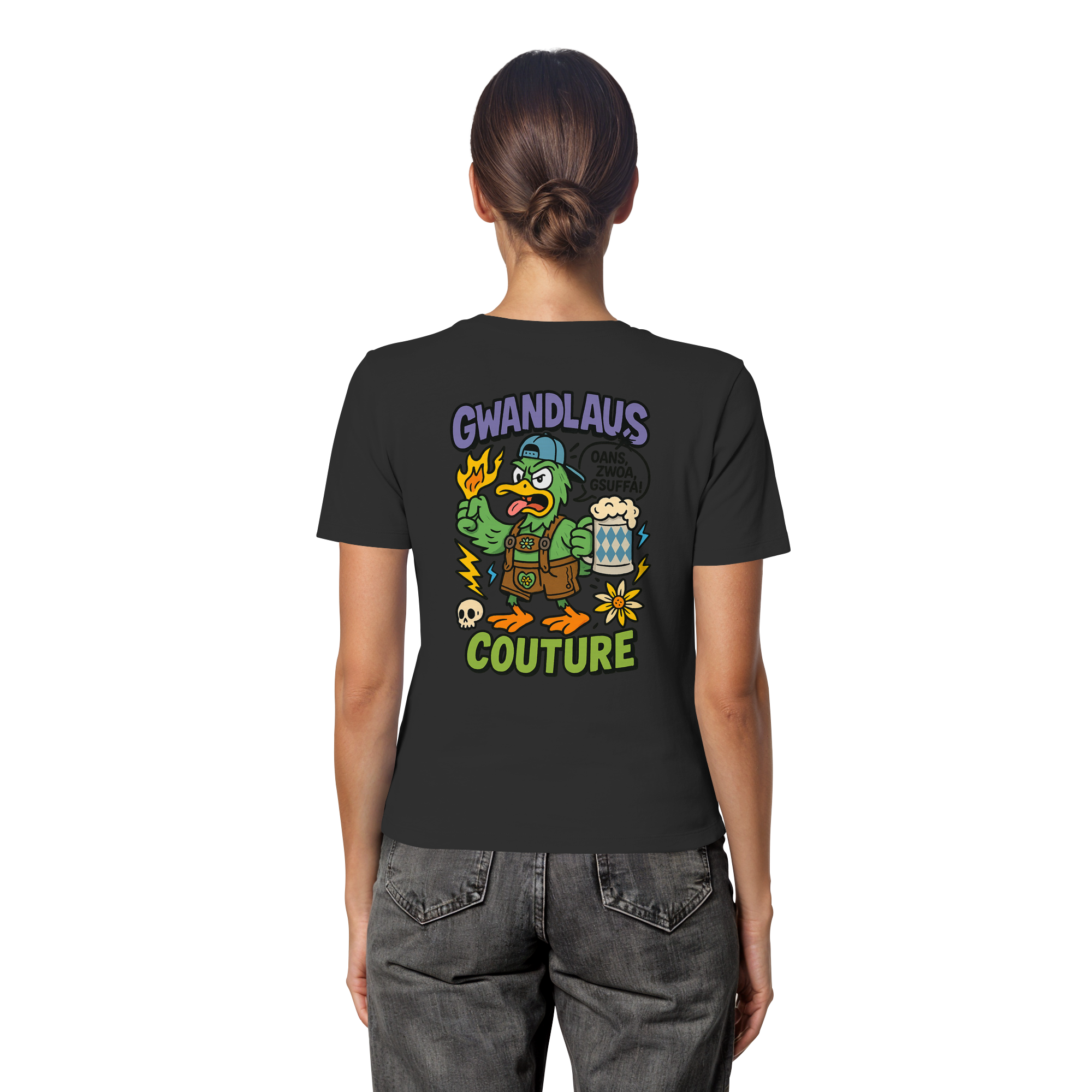 Ente süßsauer - Fitted Ladies Organic Shirt