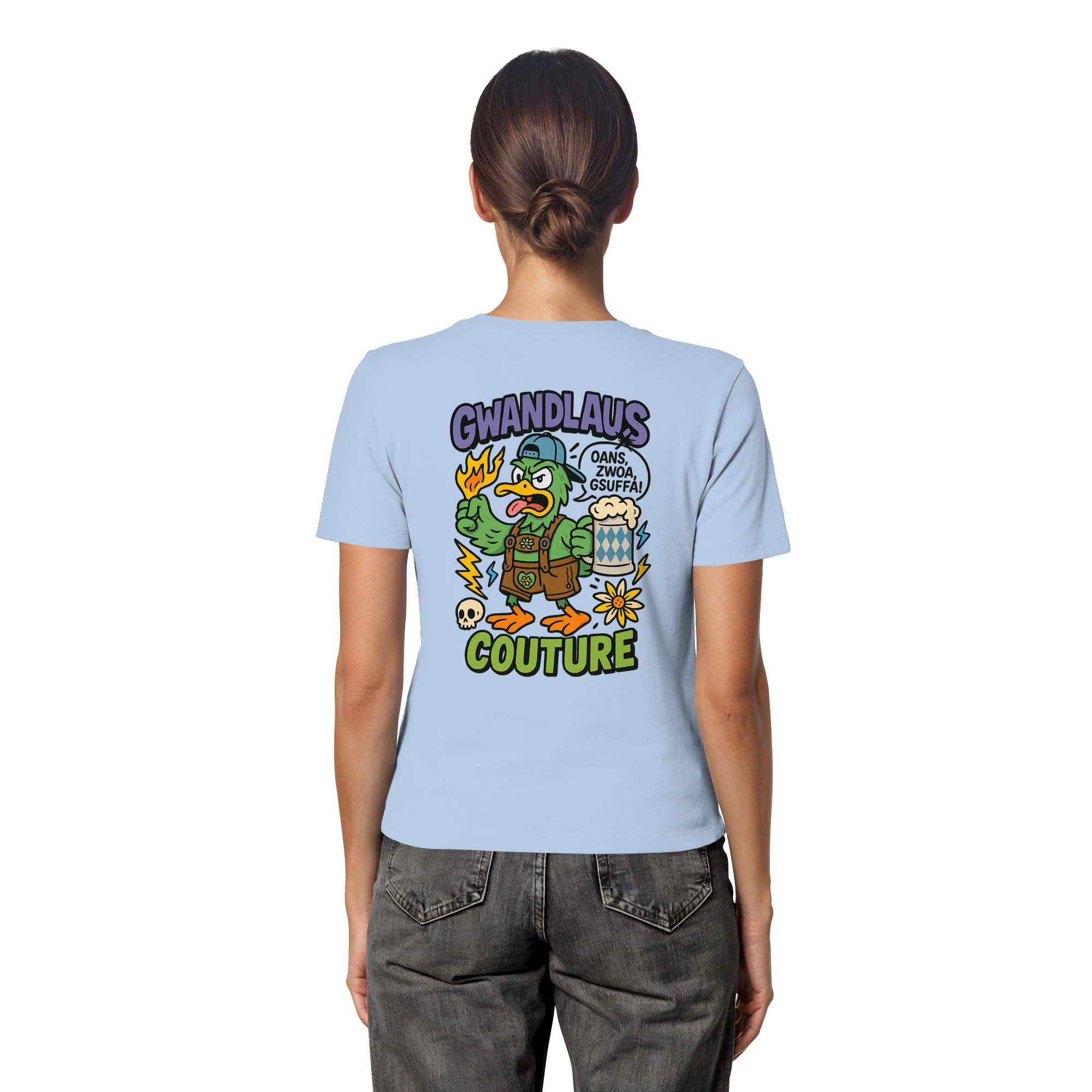 Ente süßsauer - Fitted Ladies Organic Shirt