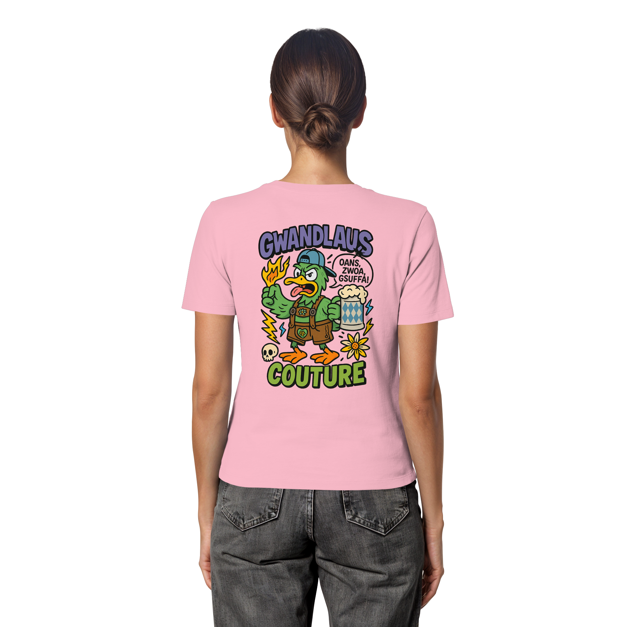 Ente süßsauer - Fitted Ladies Organic Shirt