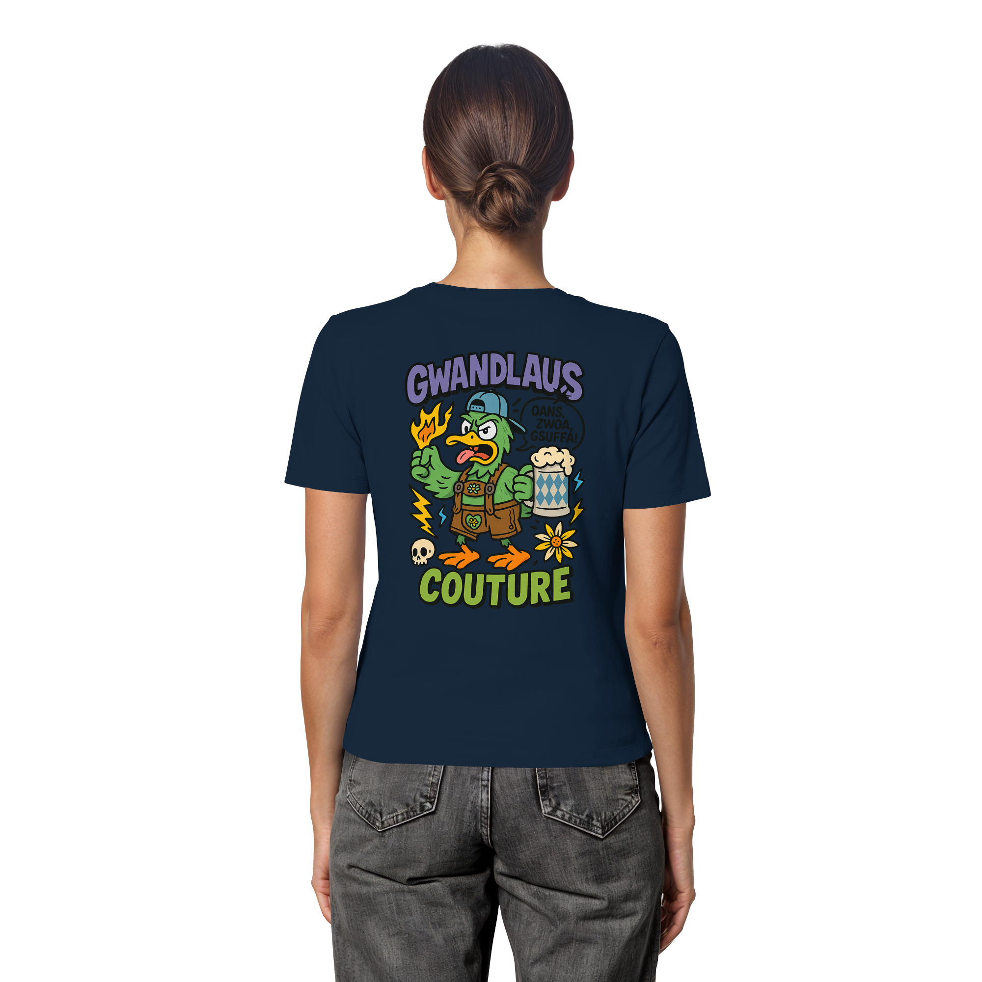 Ente süßsauer - Fitted Ladies Organic Shirt