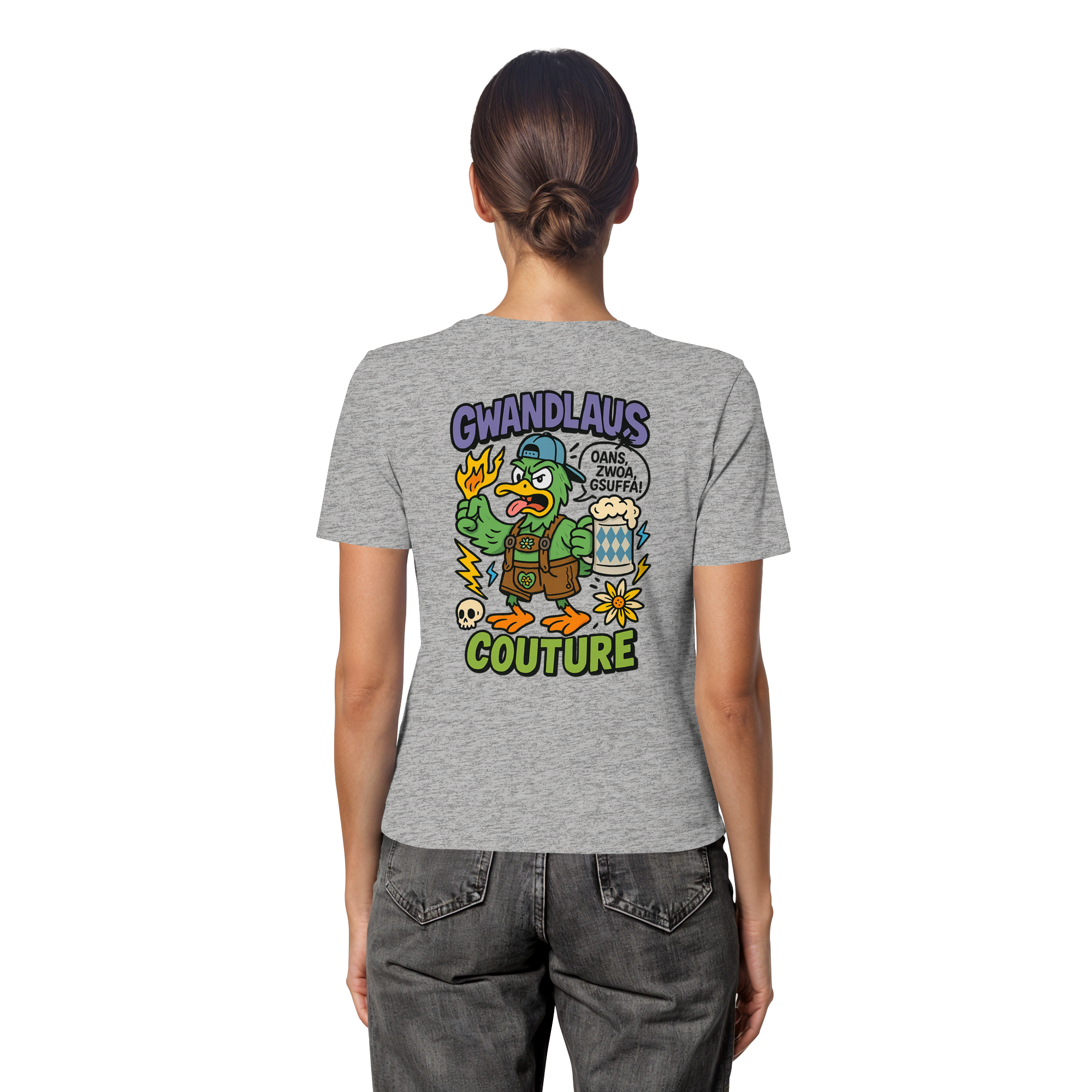 Ente süßsauer - Fitted Ladies Organic Shirt