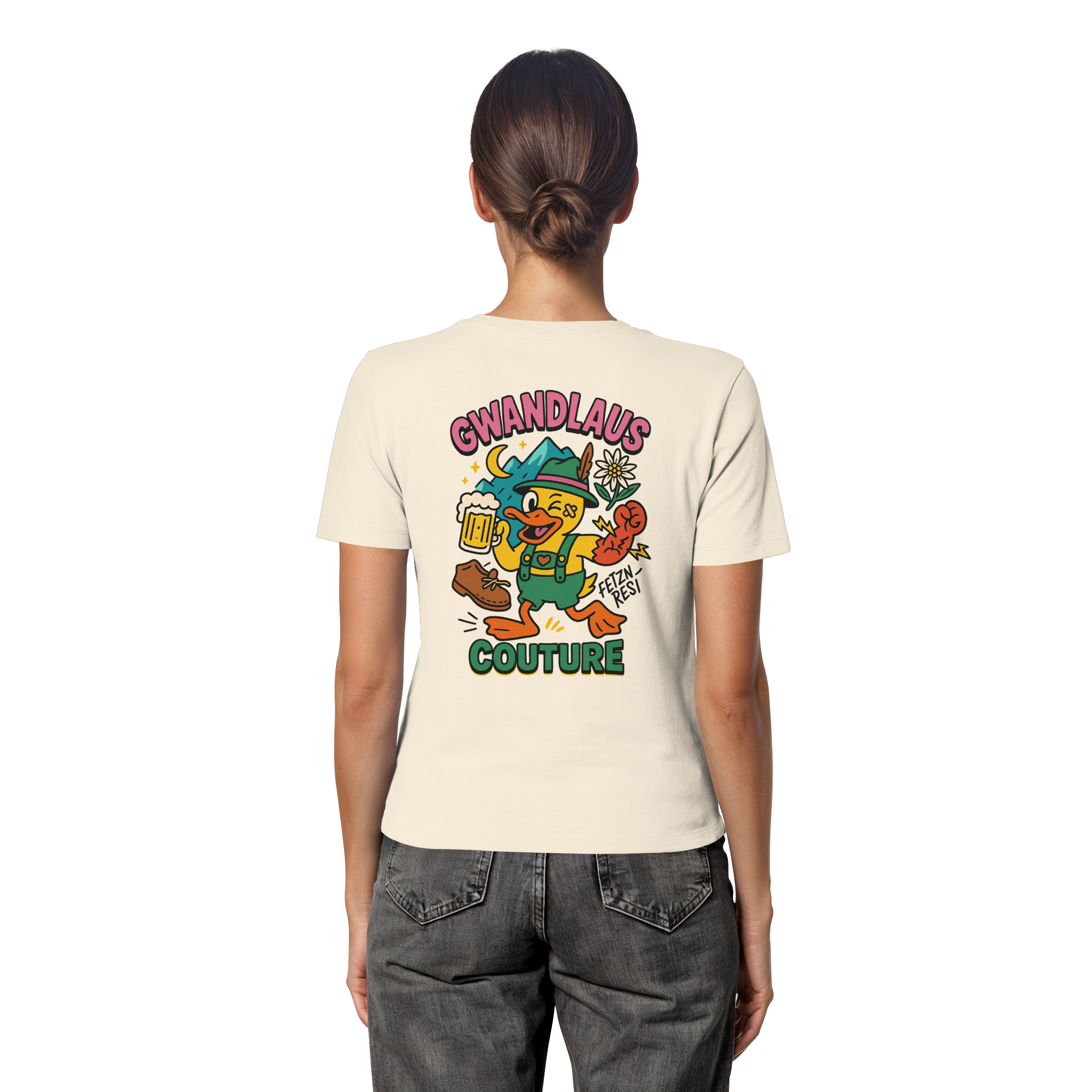 Crazy Duck - Fitted Ladies Organic Shirt