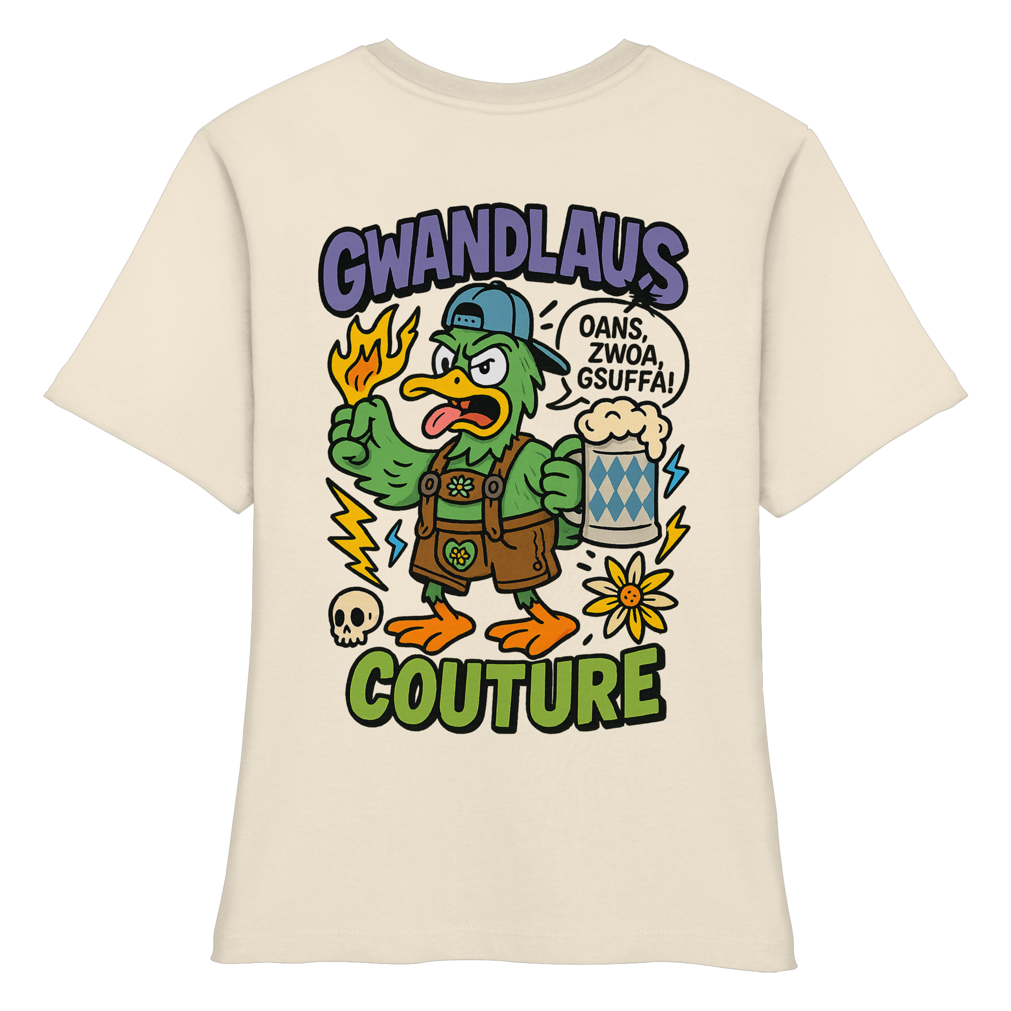 Ente süßsauer - Fitted Ladies Organic Shirt