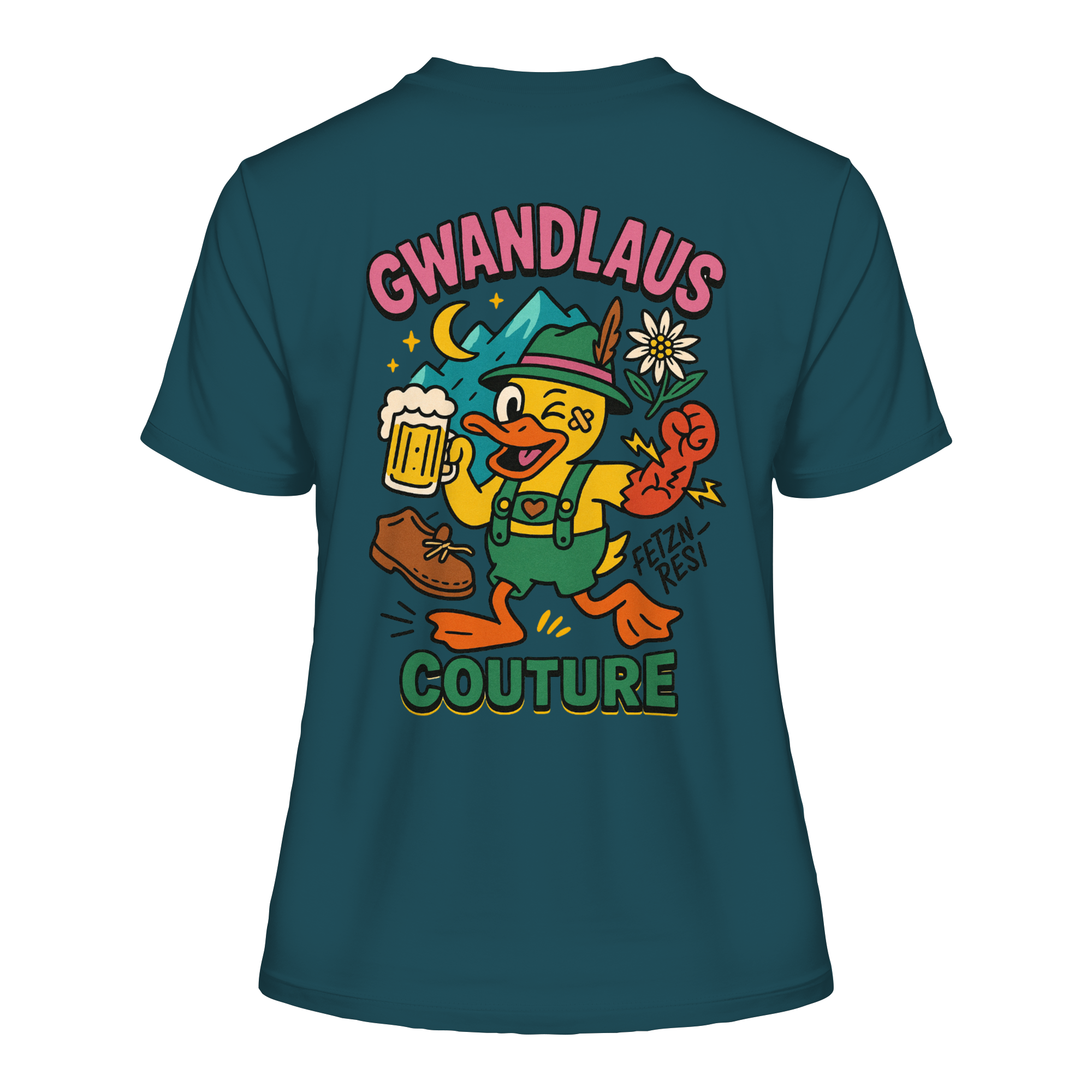 Crazy Duck - Fitted Ladies Organic Shirt