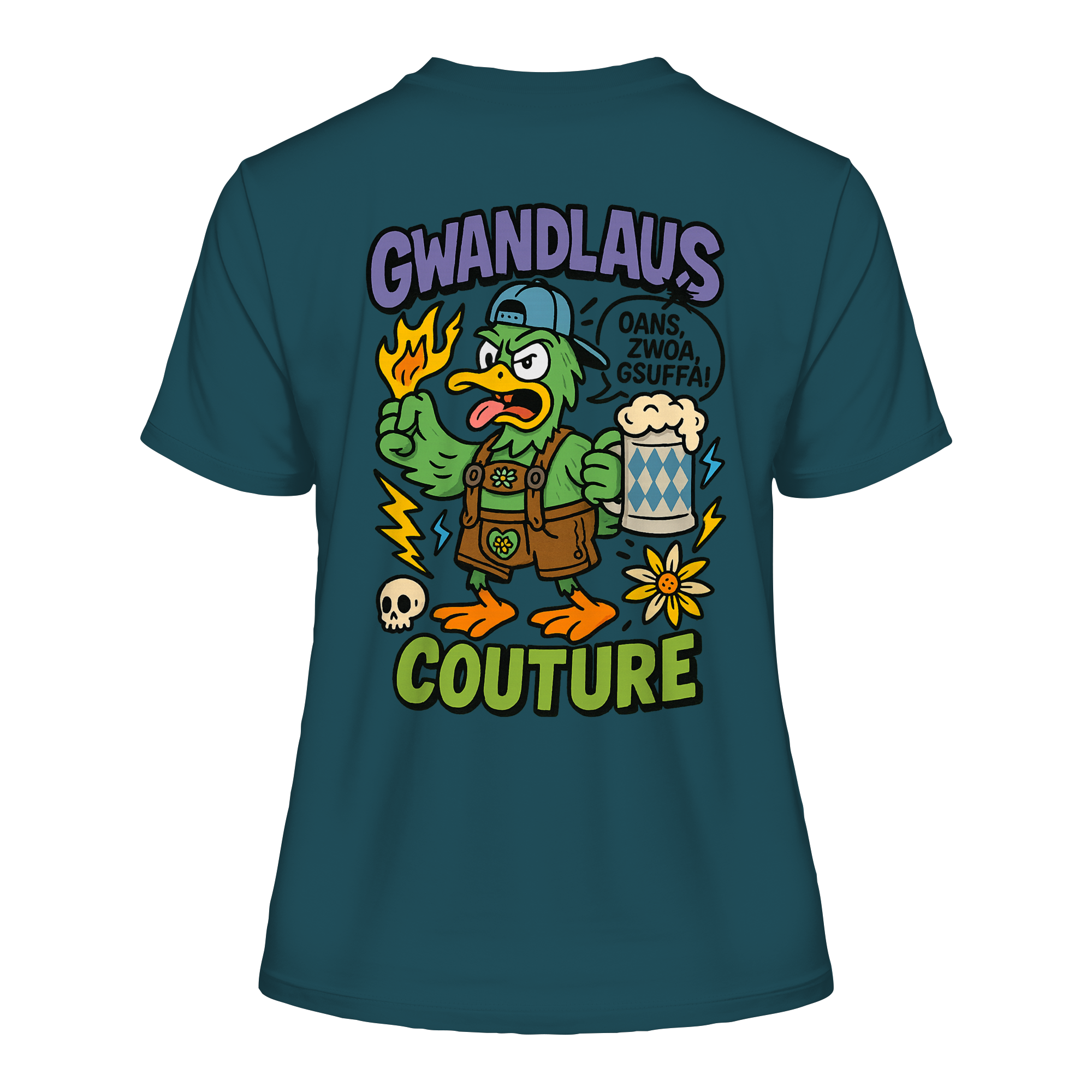 Ente süßsauer - Fitted Ladies Organic Shirt