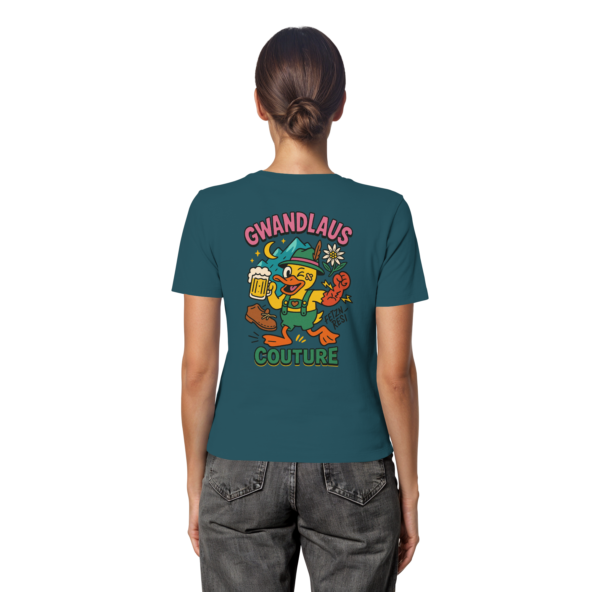 Crazy Duck - Fitted Ladies Organic Shirt