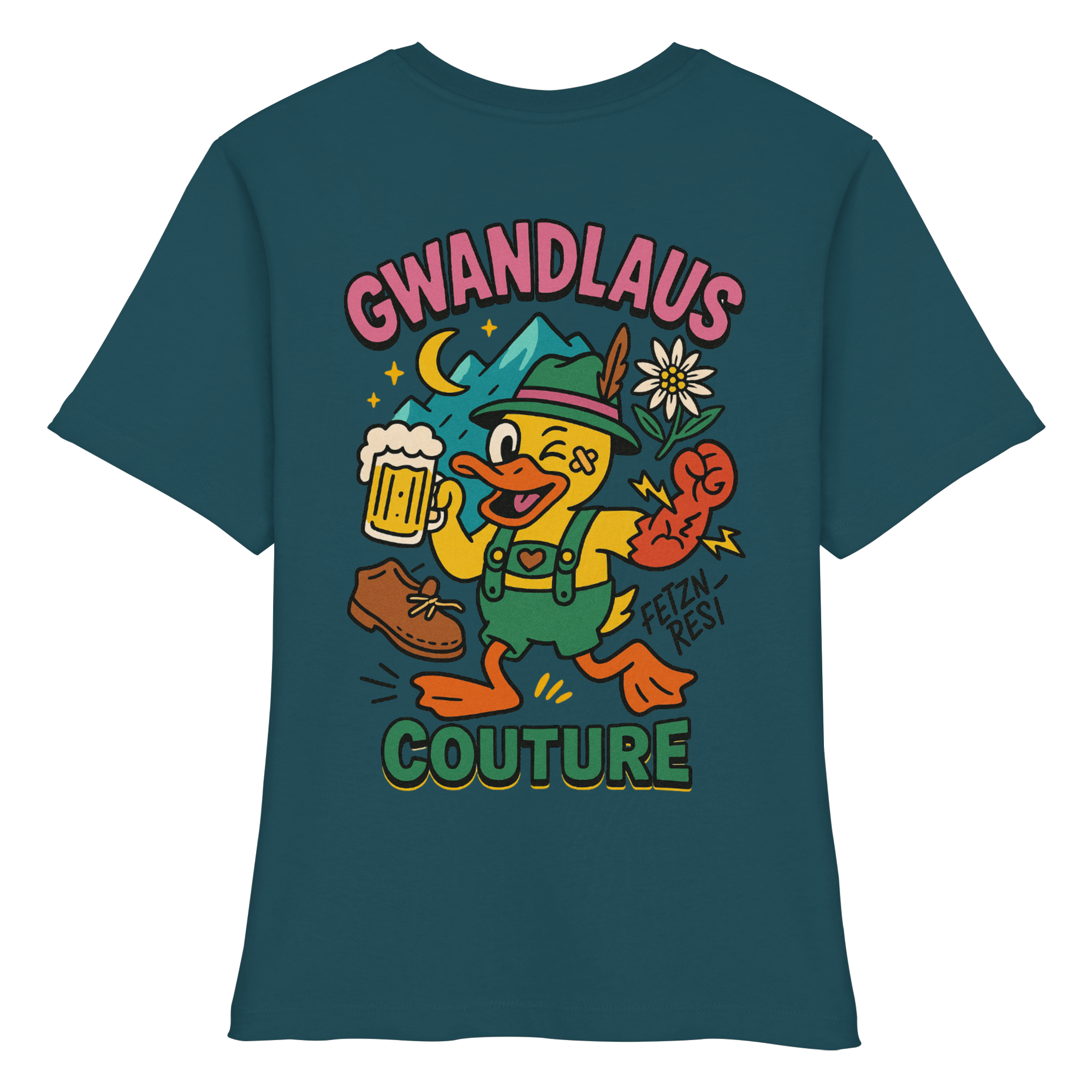 Crazy Duck - Fitted Ladies Organic Shirt