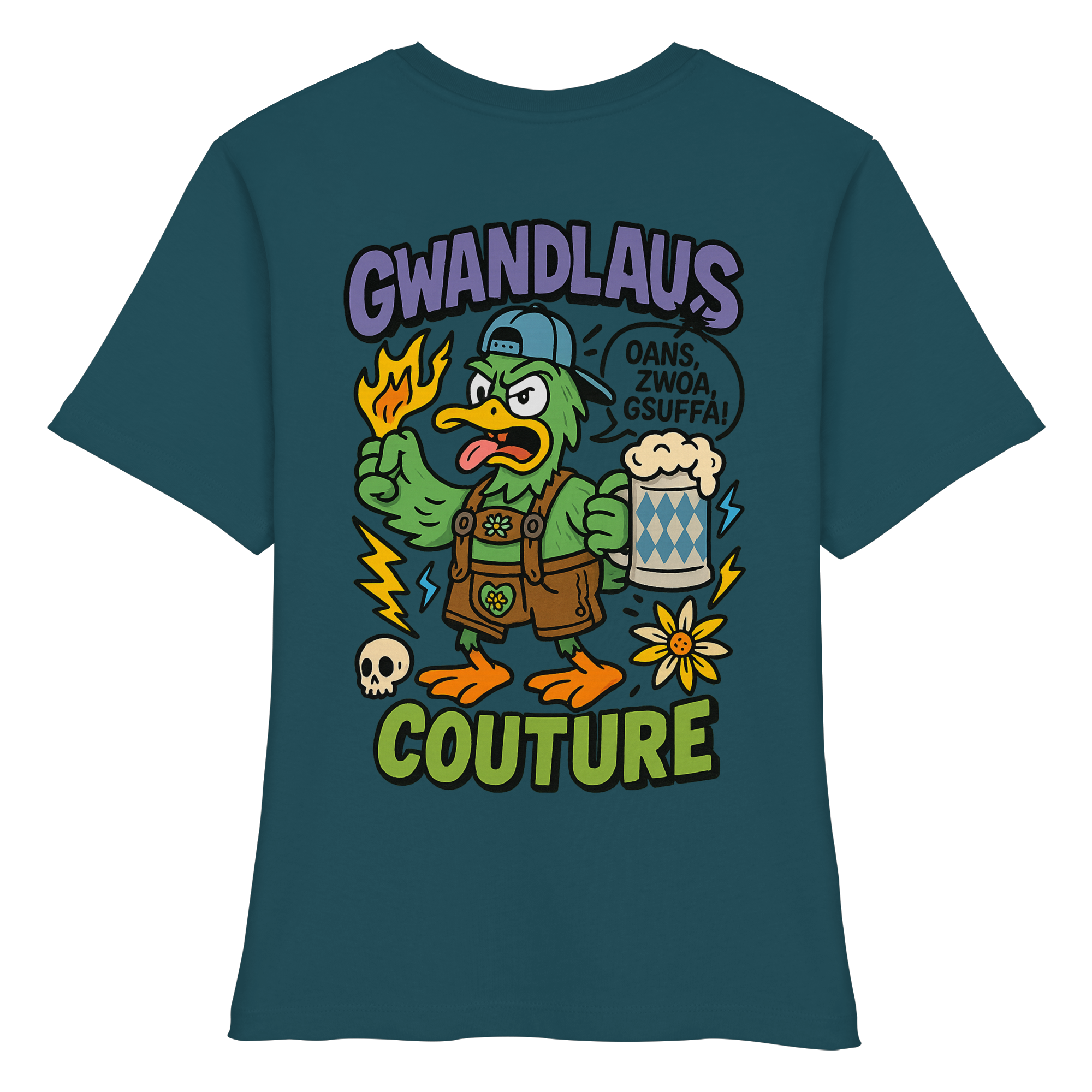 Ente süßsauer - Fitted Ladies Organic Shirt