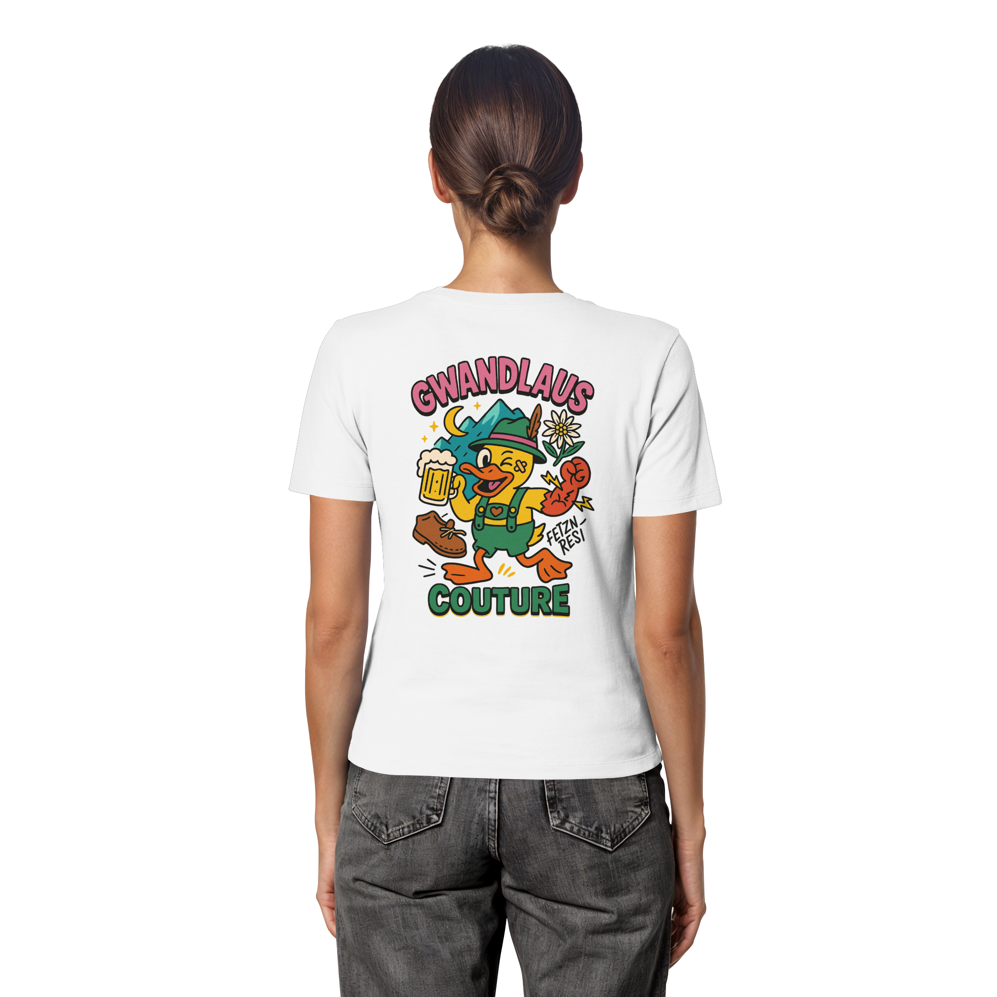 Crazy Duck - Fitted Ladies Organic Shirt