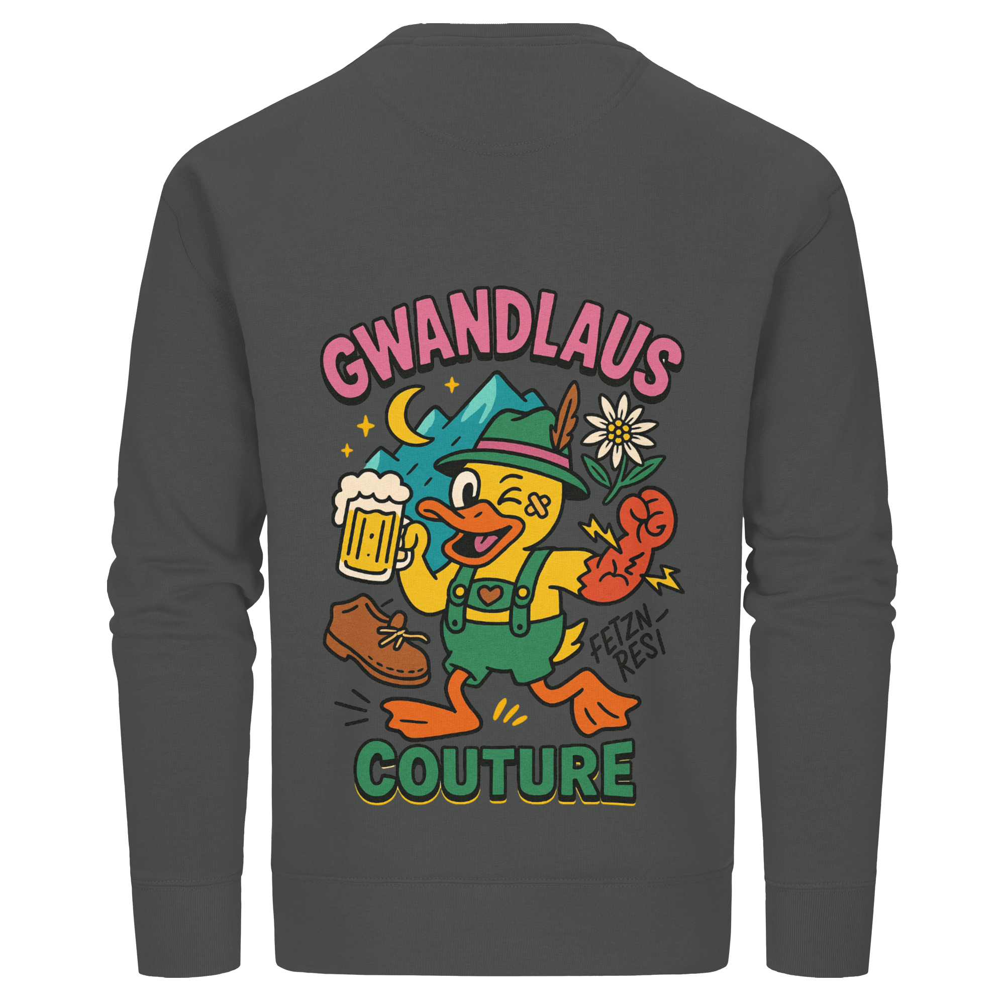 Crazy Duck - Organic Basic Unisex Sweatshirt