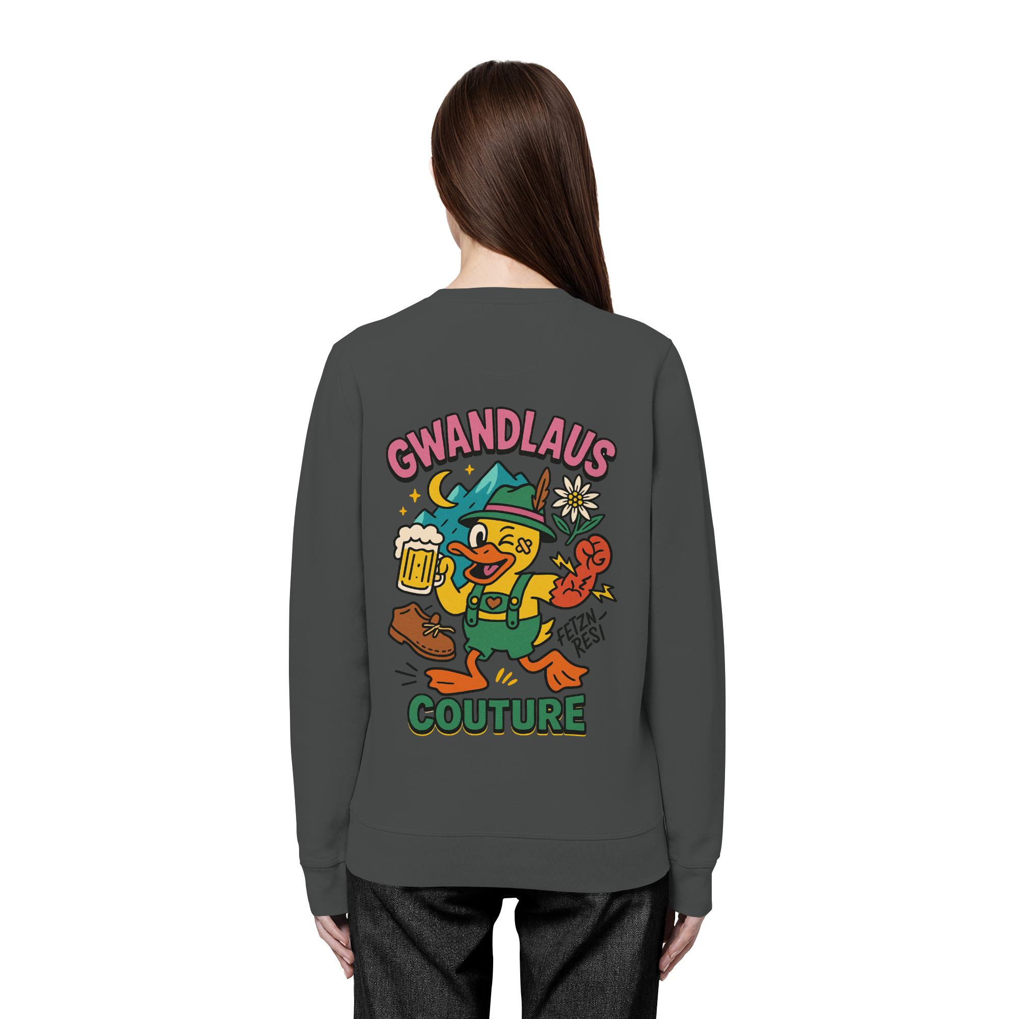 Crazy Duck - Organic Basic Unisex Sweatshirt