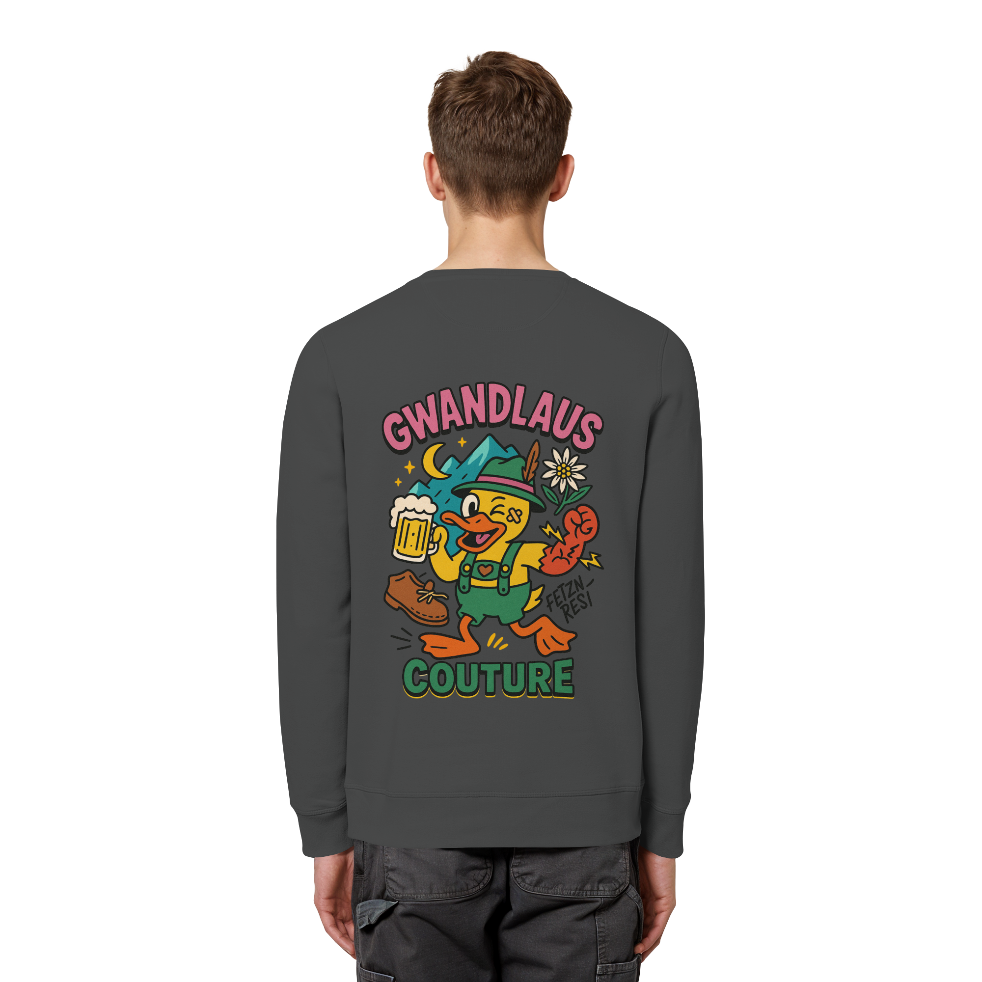 Crazy Duck - Organic Basic Unisex Sweatshirt