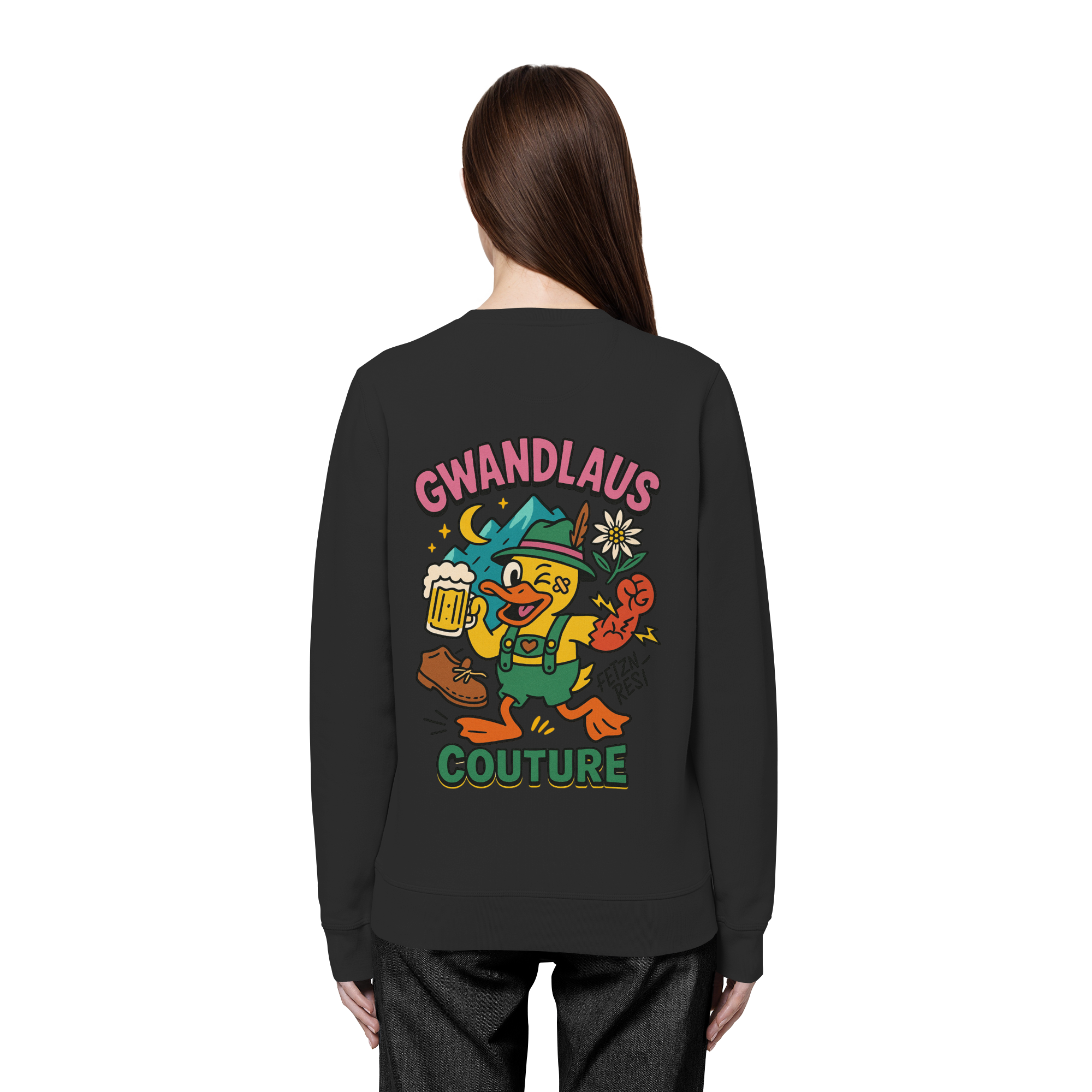 Crazy Duck - Organic Basic Unisex Sweatshirt