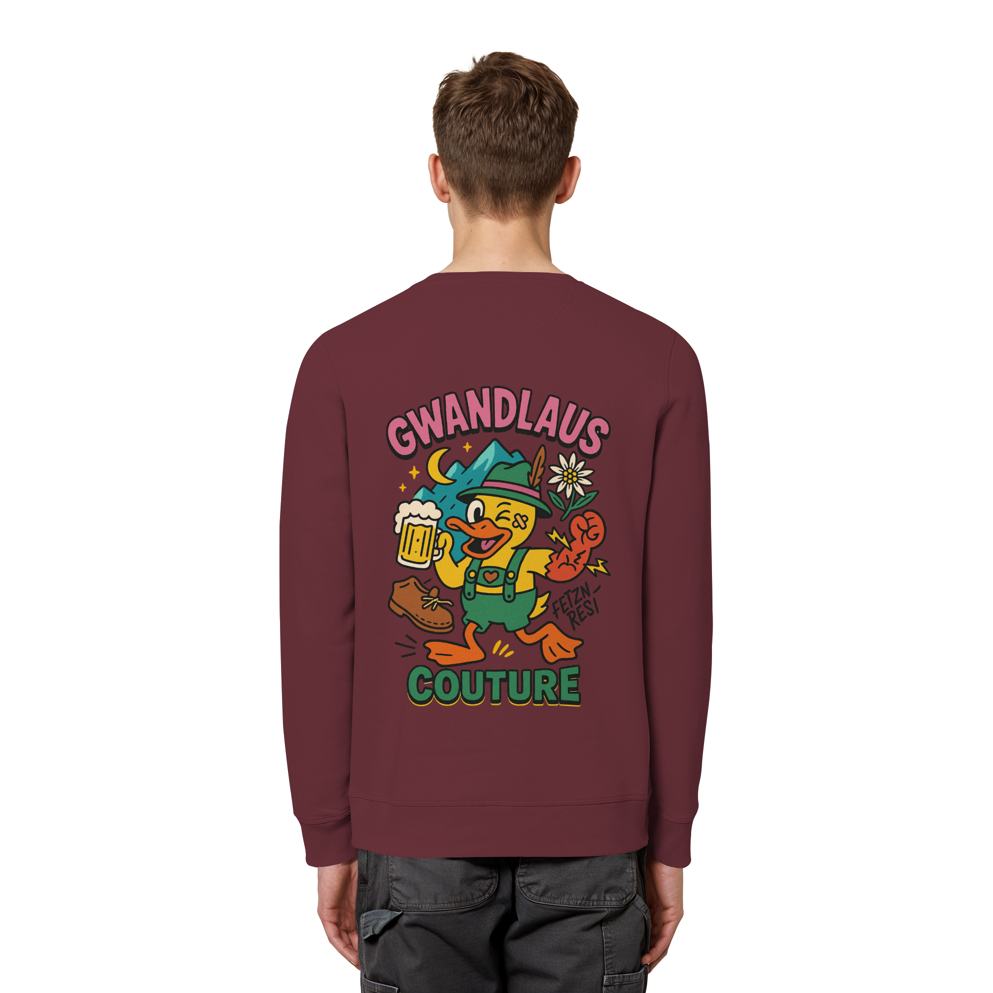 Crazy Duck - Organic Basic Unisex Sweatshirt
