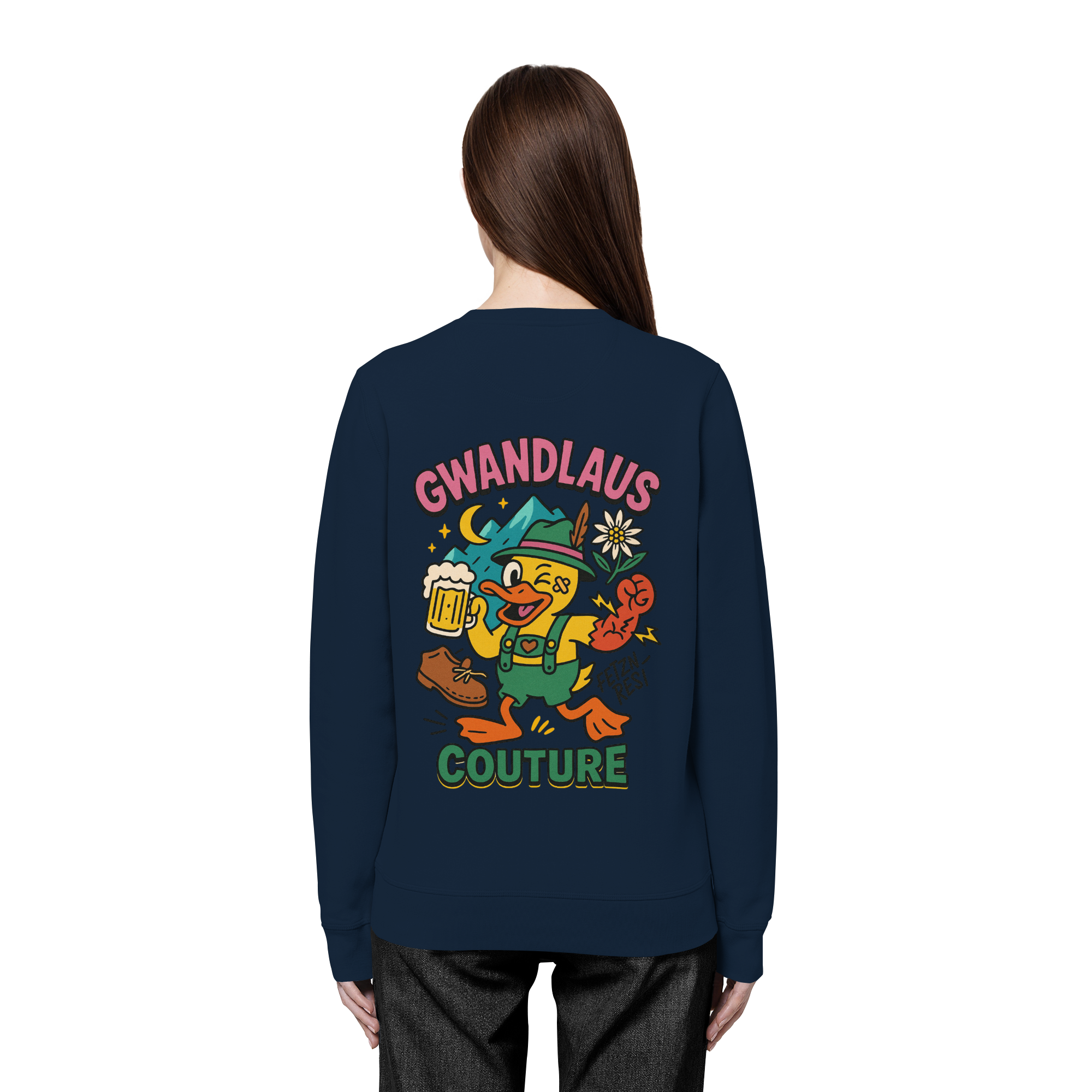 Crazy Duck - Organic Basic Unisex Sweatshirt