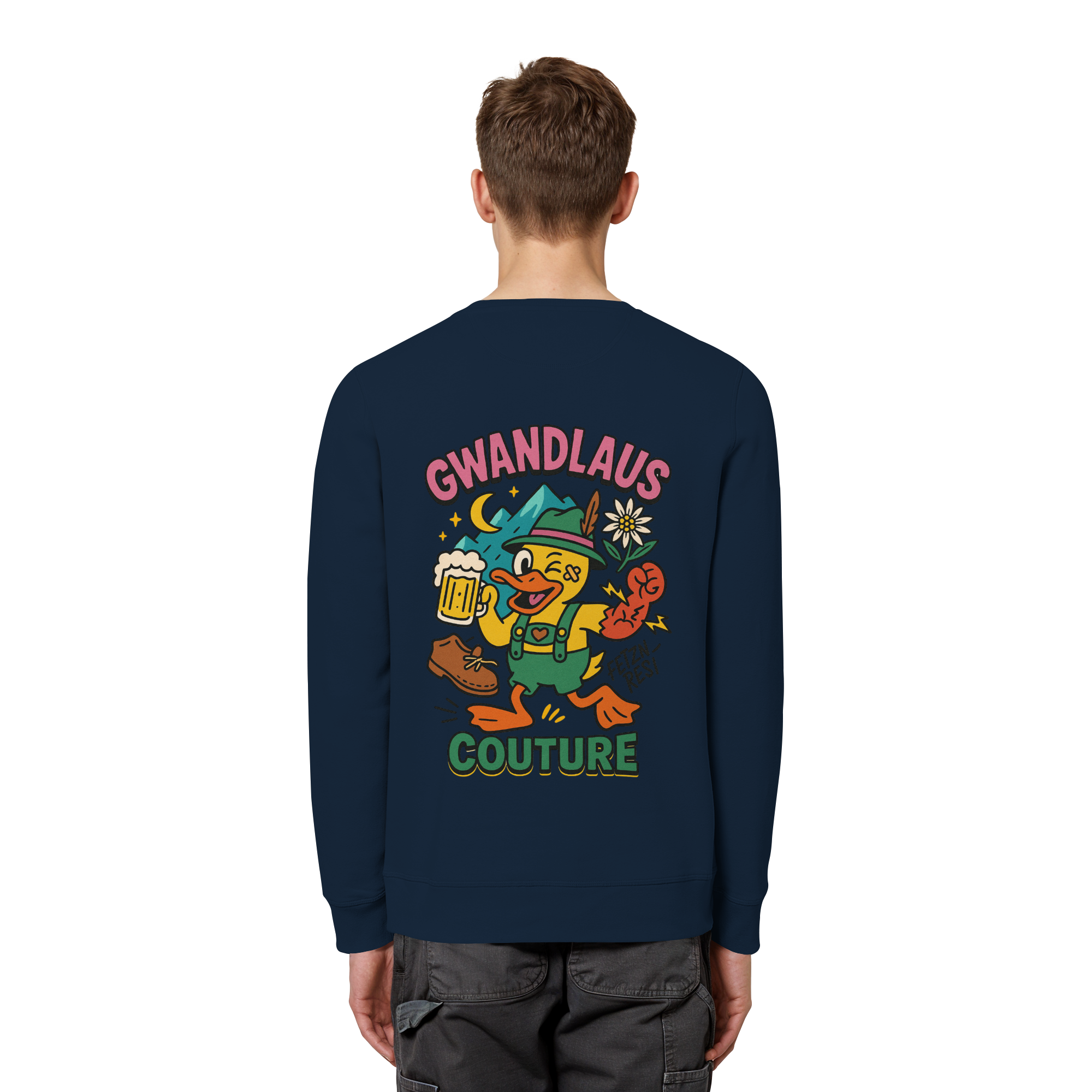 Crazy Duck - Organic Basic Unisex Sweatshirt