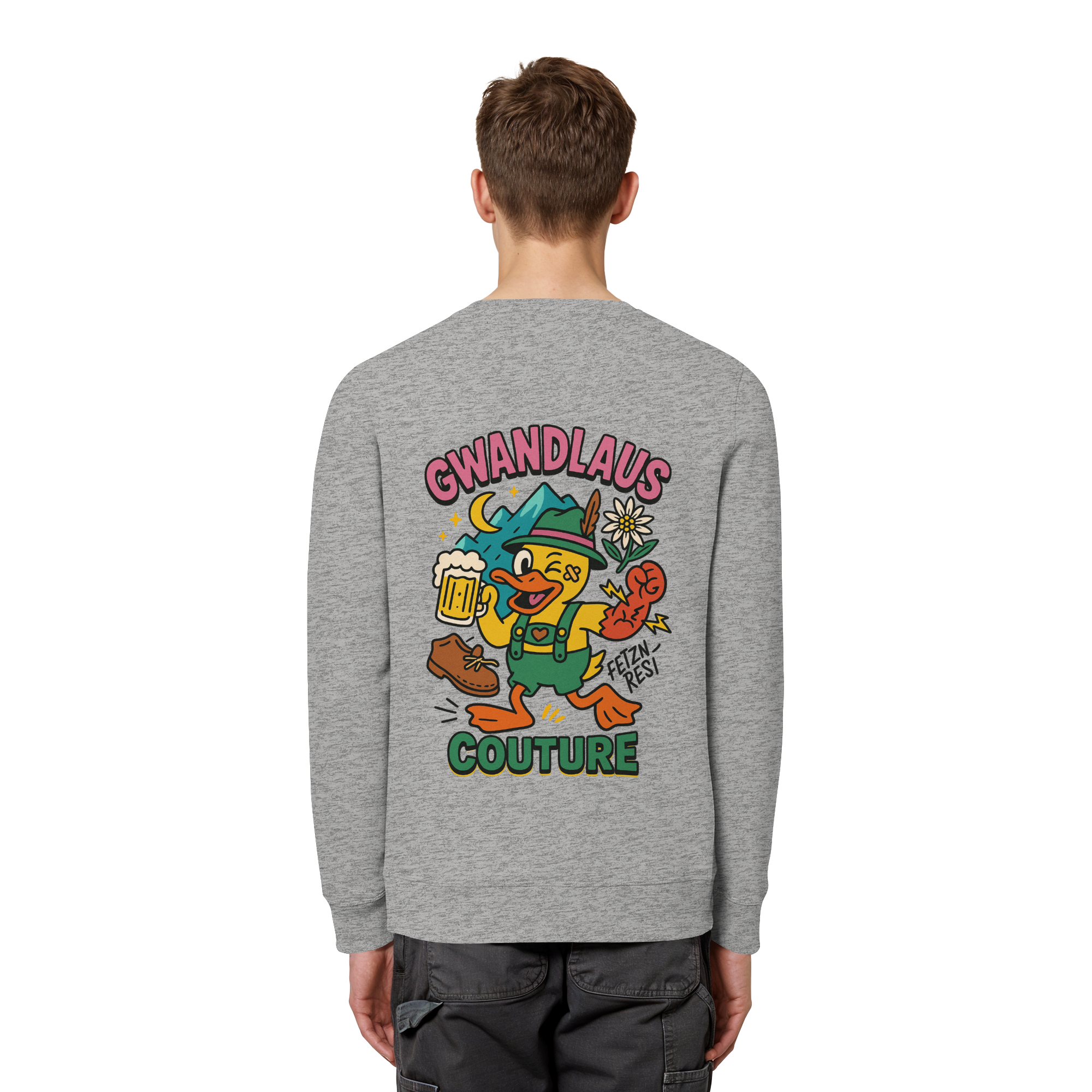 Crazy Duck - Organic Basic Unisex Sweatshirt