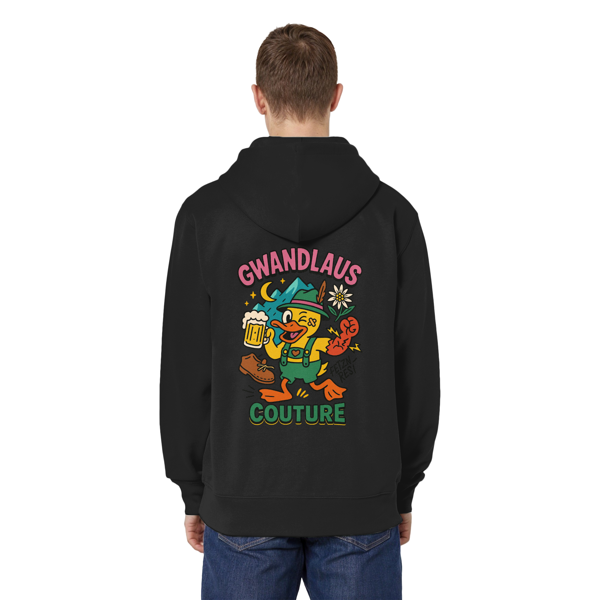 Organic Relaxed Zipper - Crazy Duck