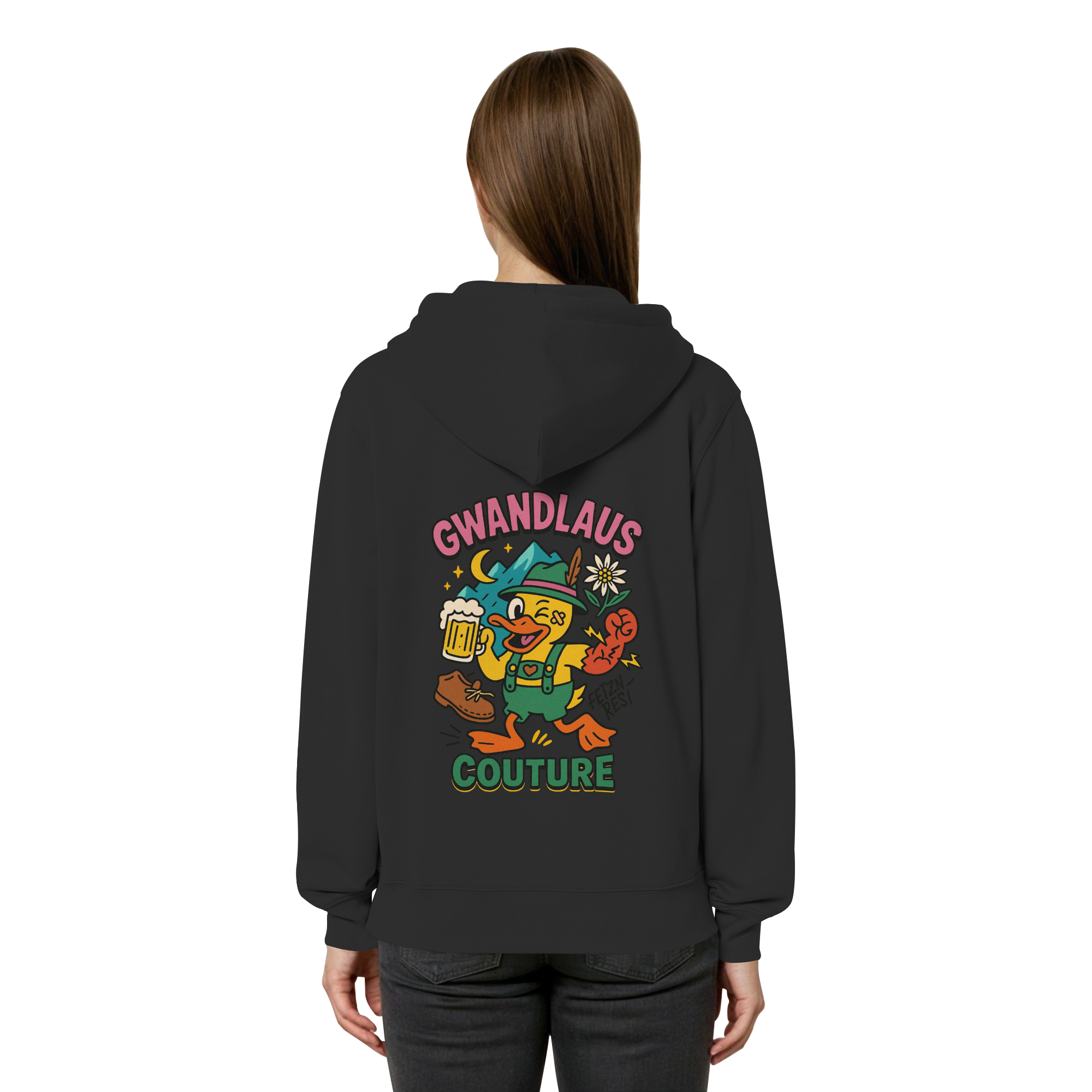 Organic Relaxed Zipper - Crazy Duck